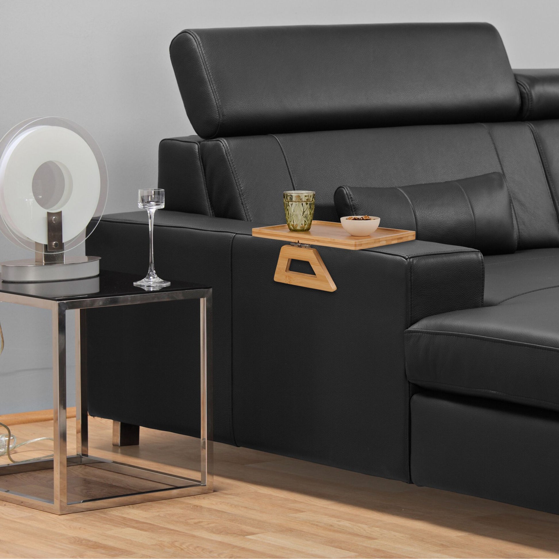 Sofatablett für Armlehne Hellbraun von Relaxdays