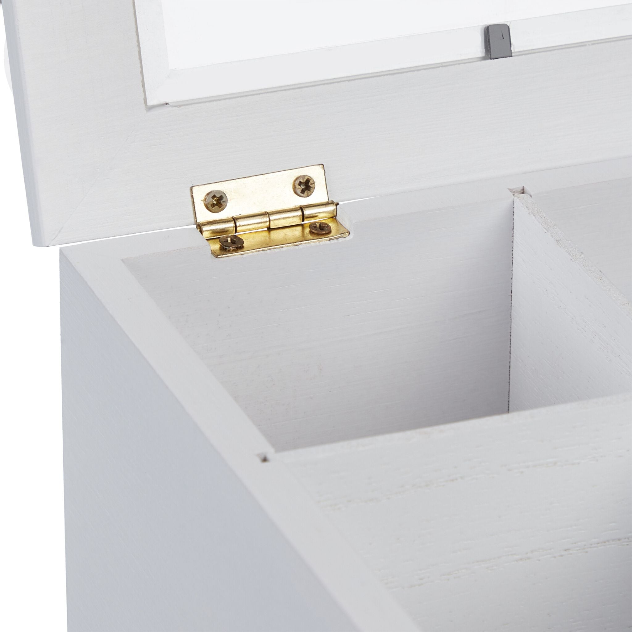 Teebox mit 9 Fächern Weiss-Gold