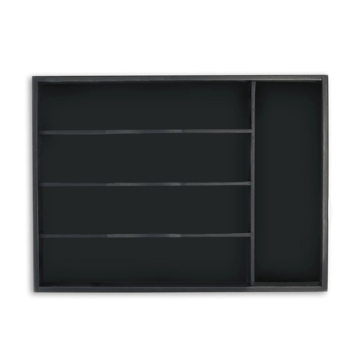 Besteckkasten 5 Fächer Schwarz von Relaxdays