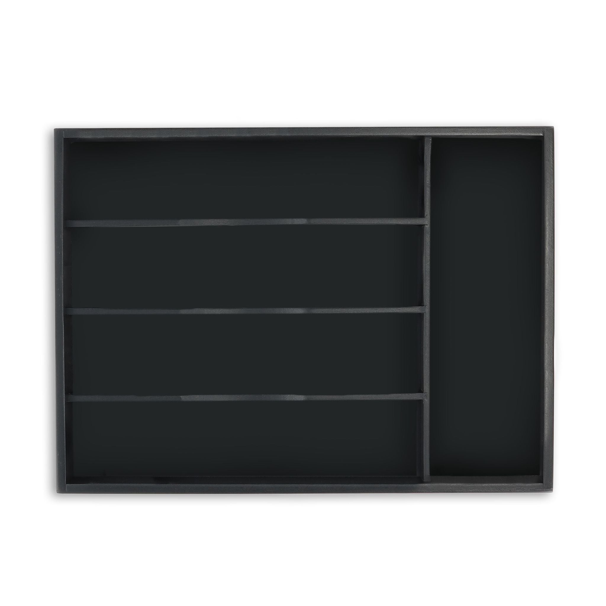 Besteckkasten 5 Fächer Schwarz von Relaxdays