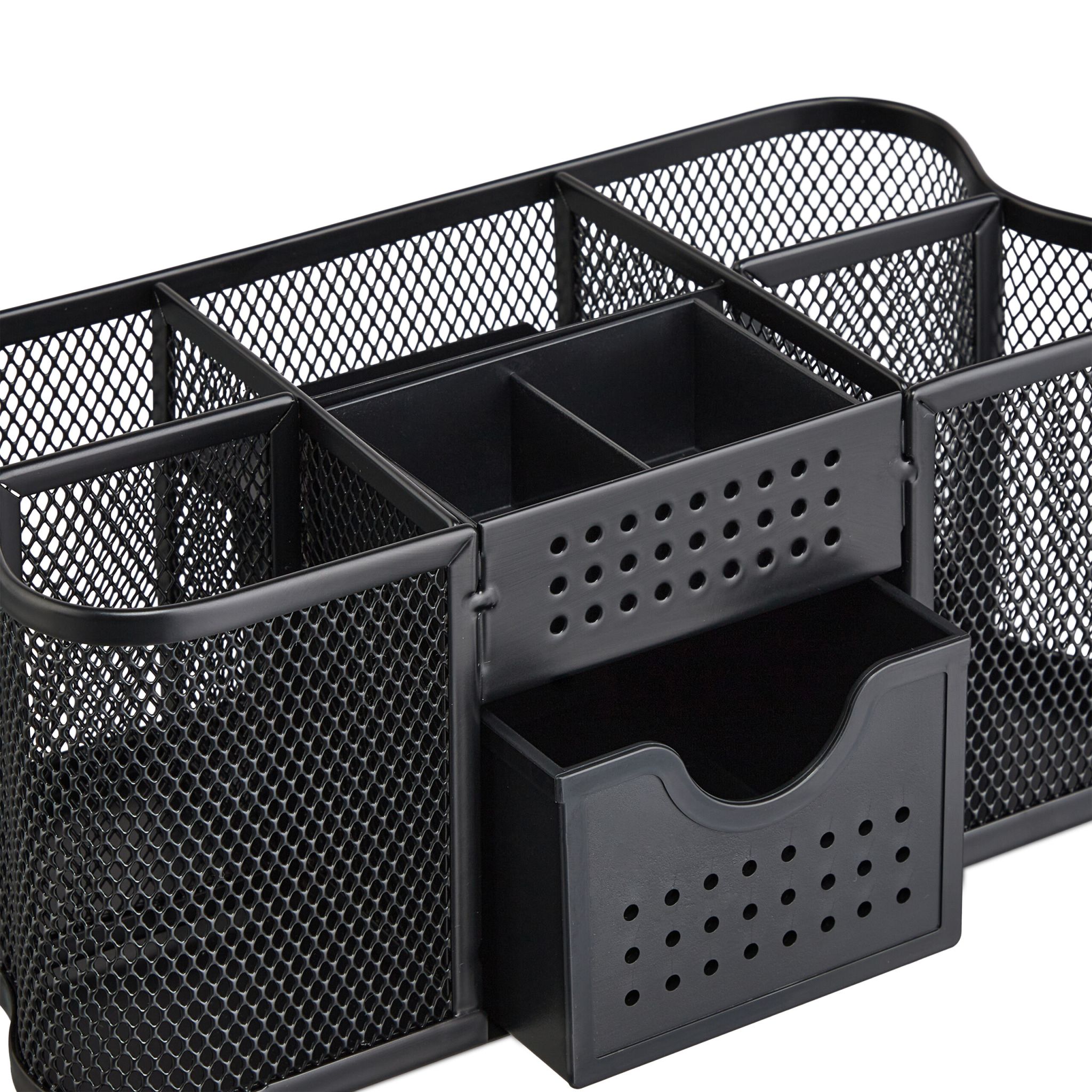 Schreibtisch Organizer Mesh-Design Schwarz von Relaxdays