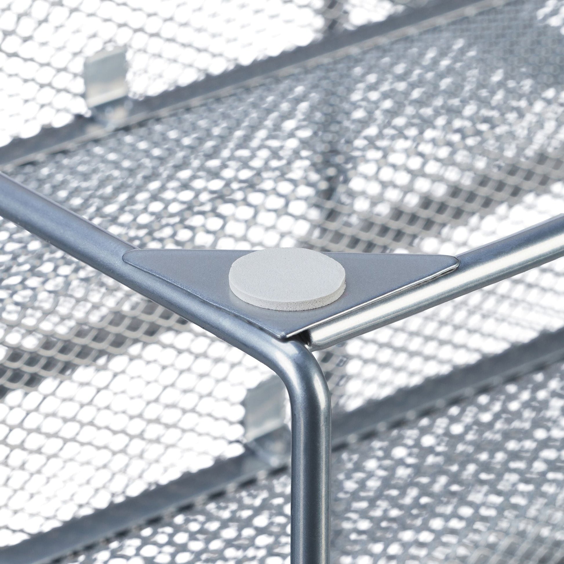 Zeitschriftenhalter Metall 4 Fächer Silber von Relaxdays