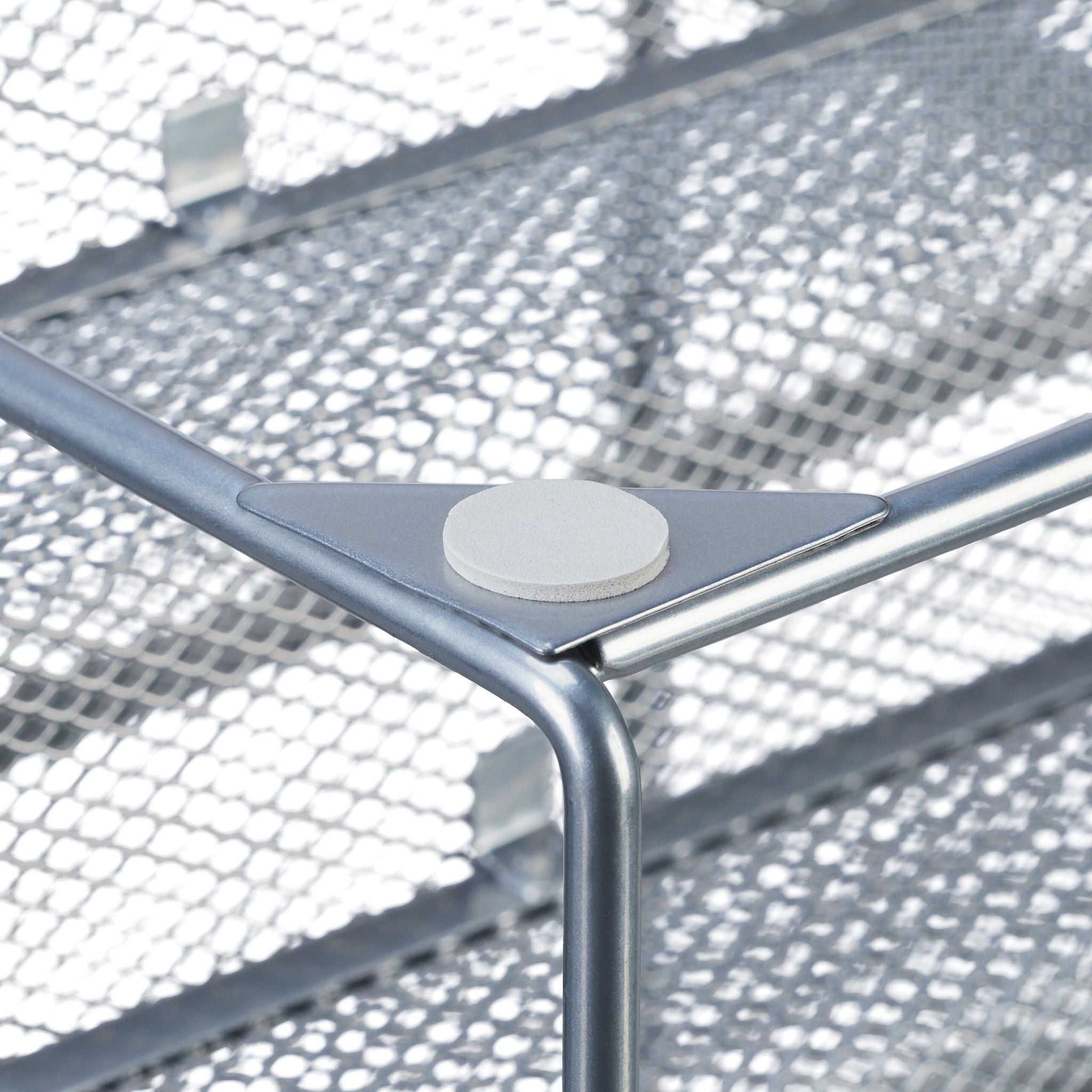 Zeitschriftenhalter Metall 4 Fächer Silber von Relaxdays