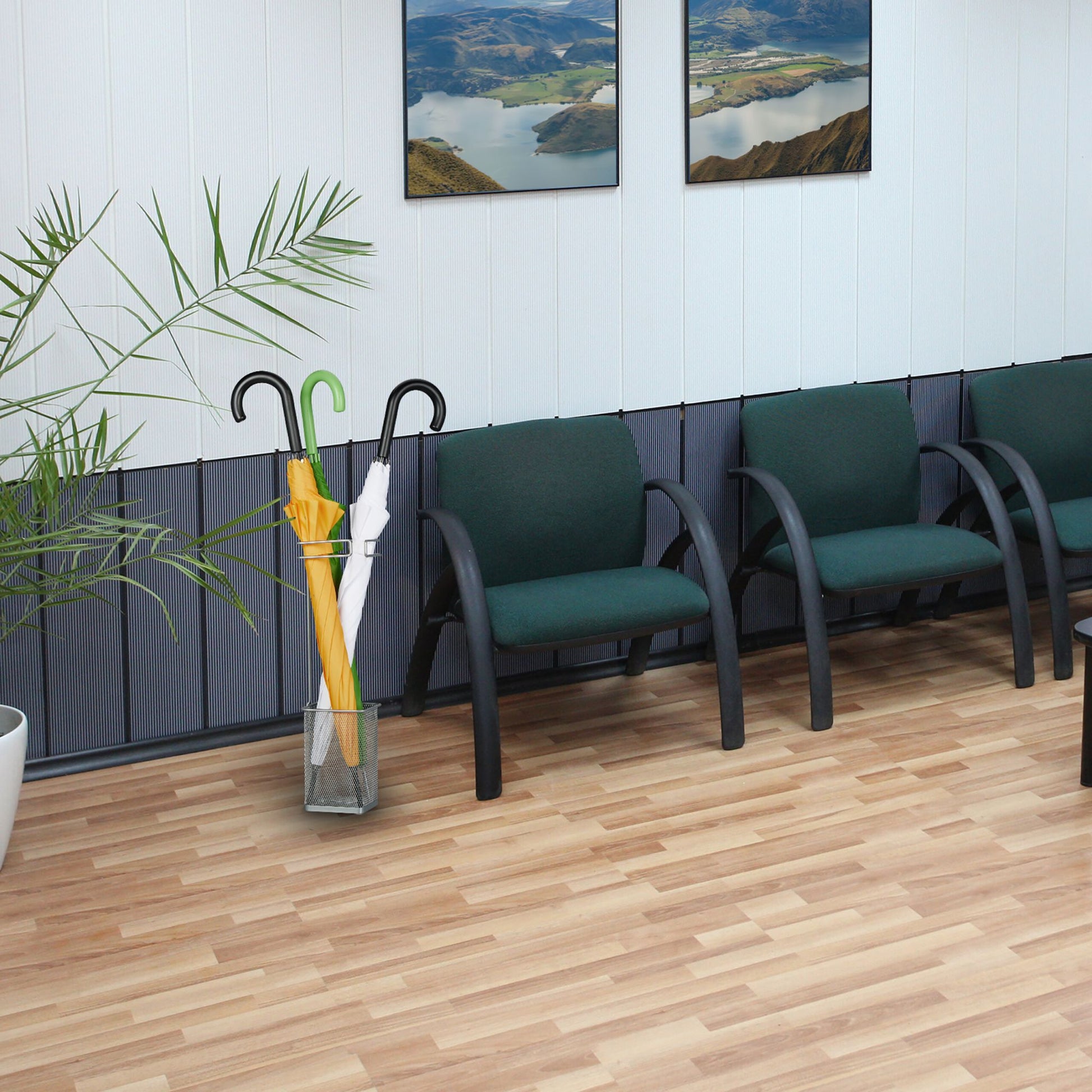 Regenschirmständer Metall Silber von Relaxdays