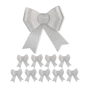 Glitzernde Schleife 10er-Set Silber von Relaxdays