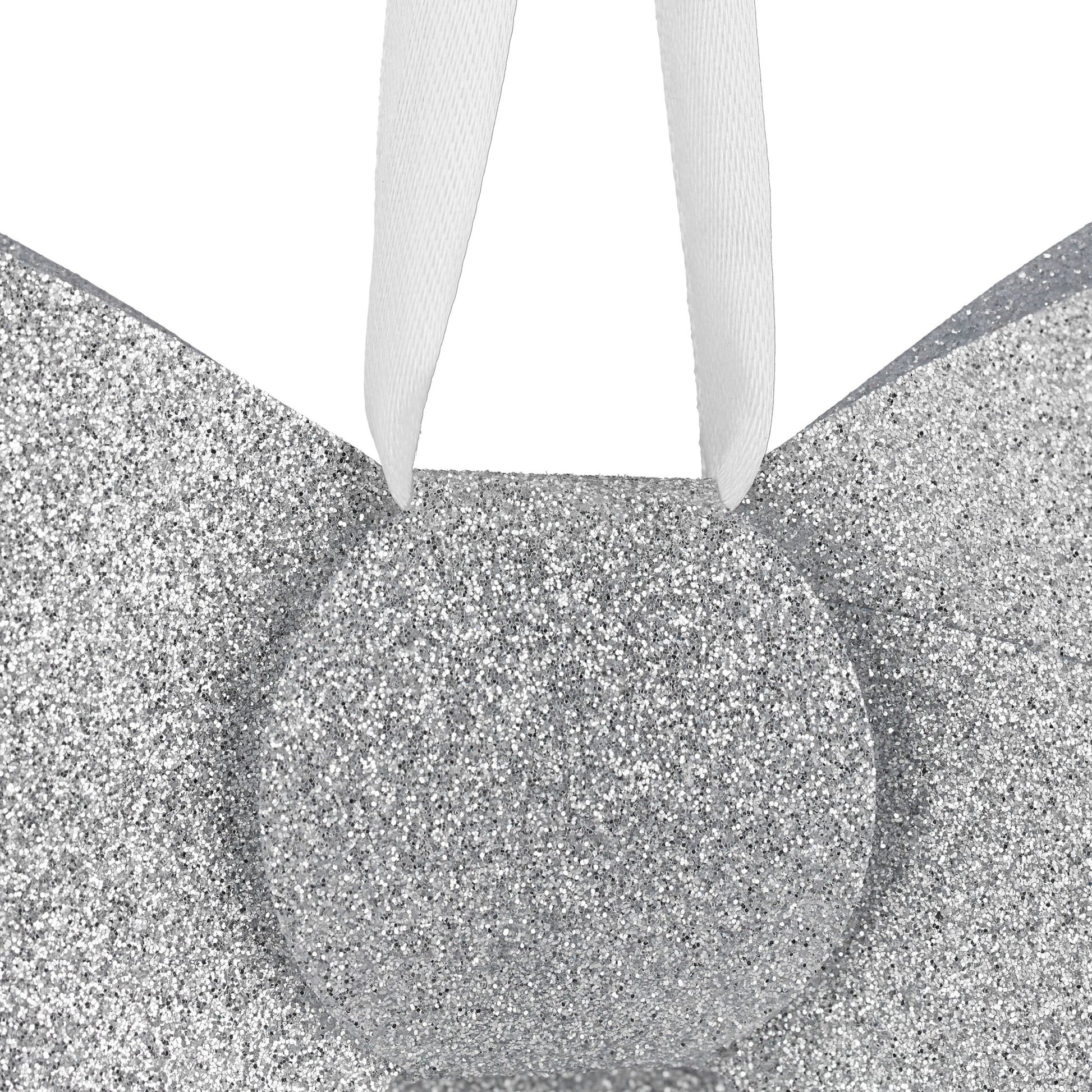 Glitzernde Schleife 10er-Set Silber von Relaxdays