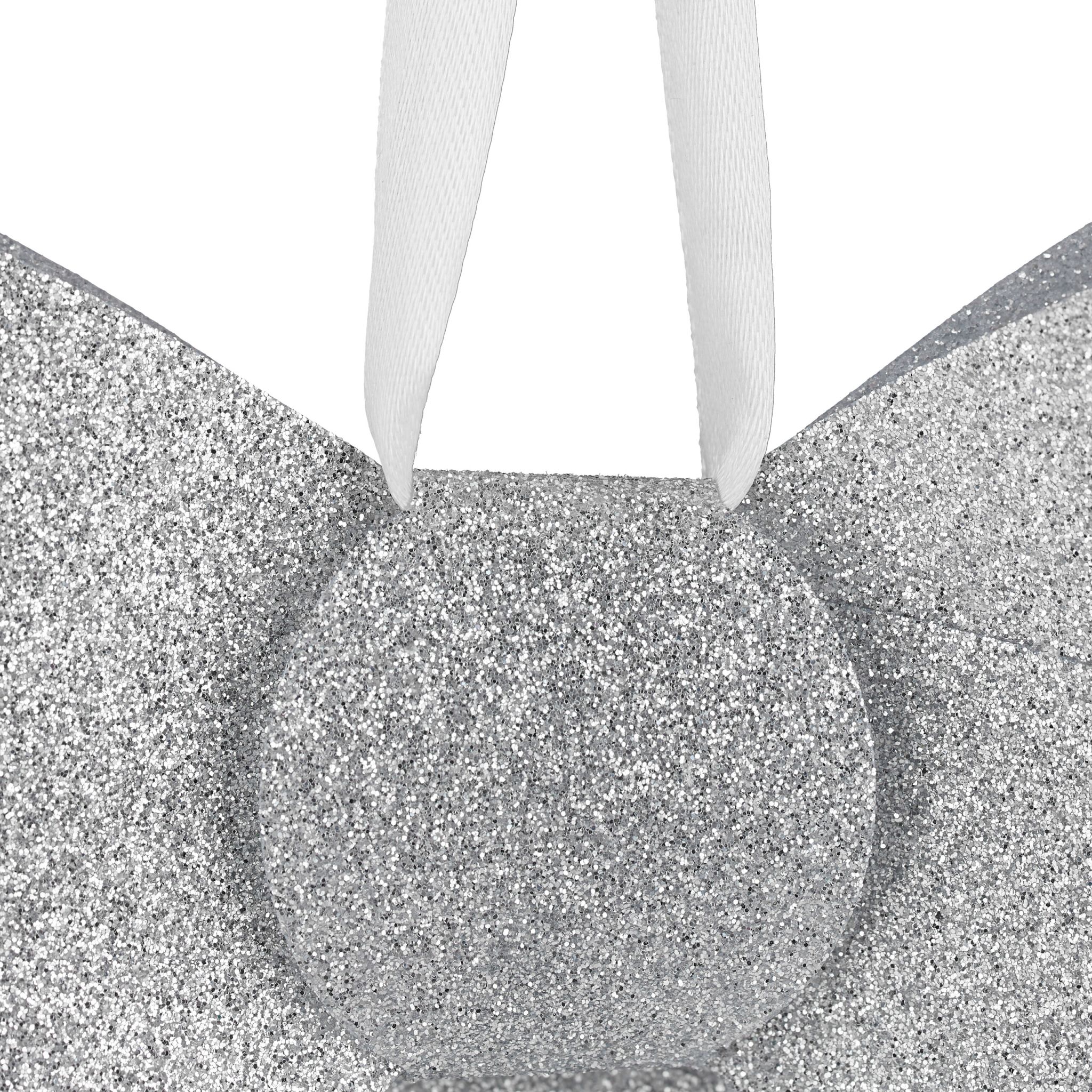 Glitzernde Schleife 10er-Set Silber von Relaxdays