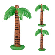 Aufblasbare Palme 3er-Set Dunkelbraun-Dunkelgrün-Hellbraun von Relaxdays