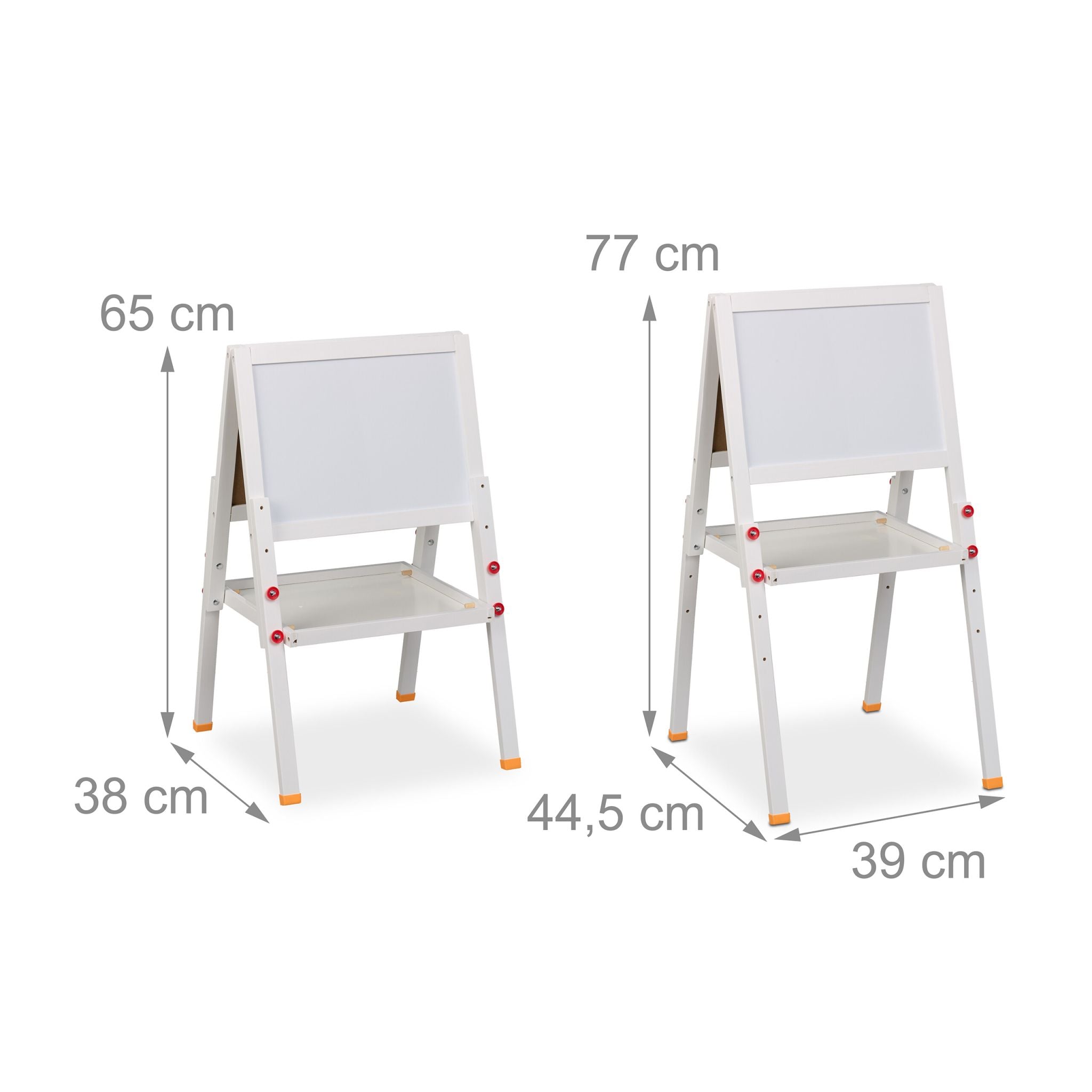 Kinderstandtafel mit Whiteboard Weiss-Dunkelgrün