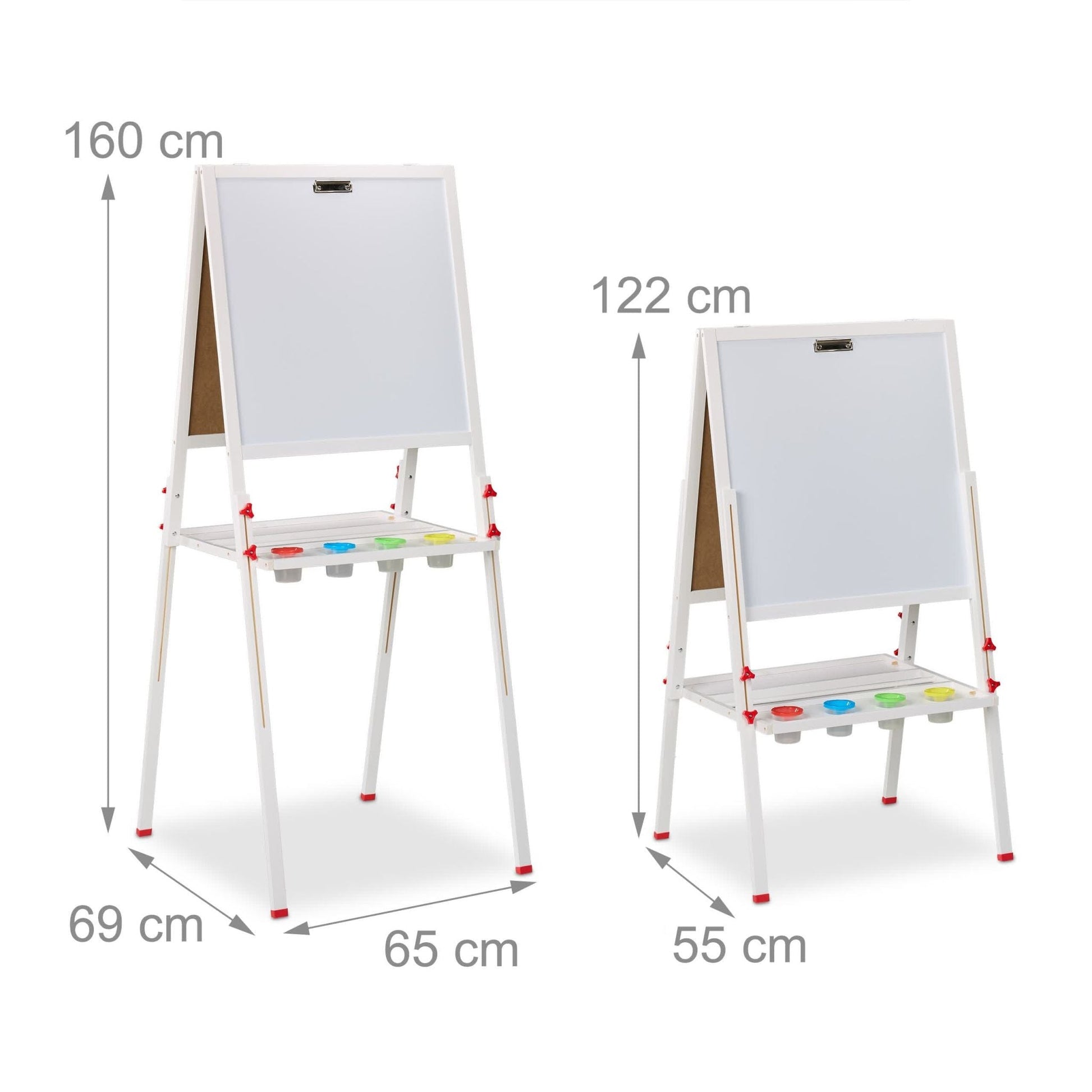 Kinderstandtafel mit Whiteboard Weiss-Dunkelgrün von guteszeug.ch