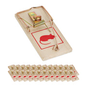 Mausefalle Holz 25er-Set Hellbraun-Kupfer-Rot von Relaxdays