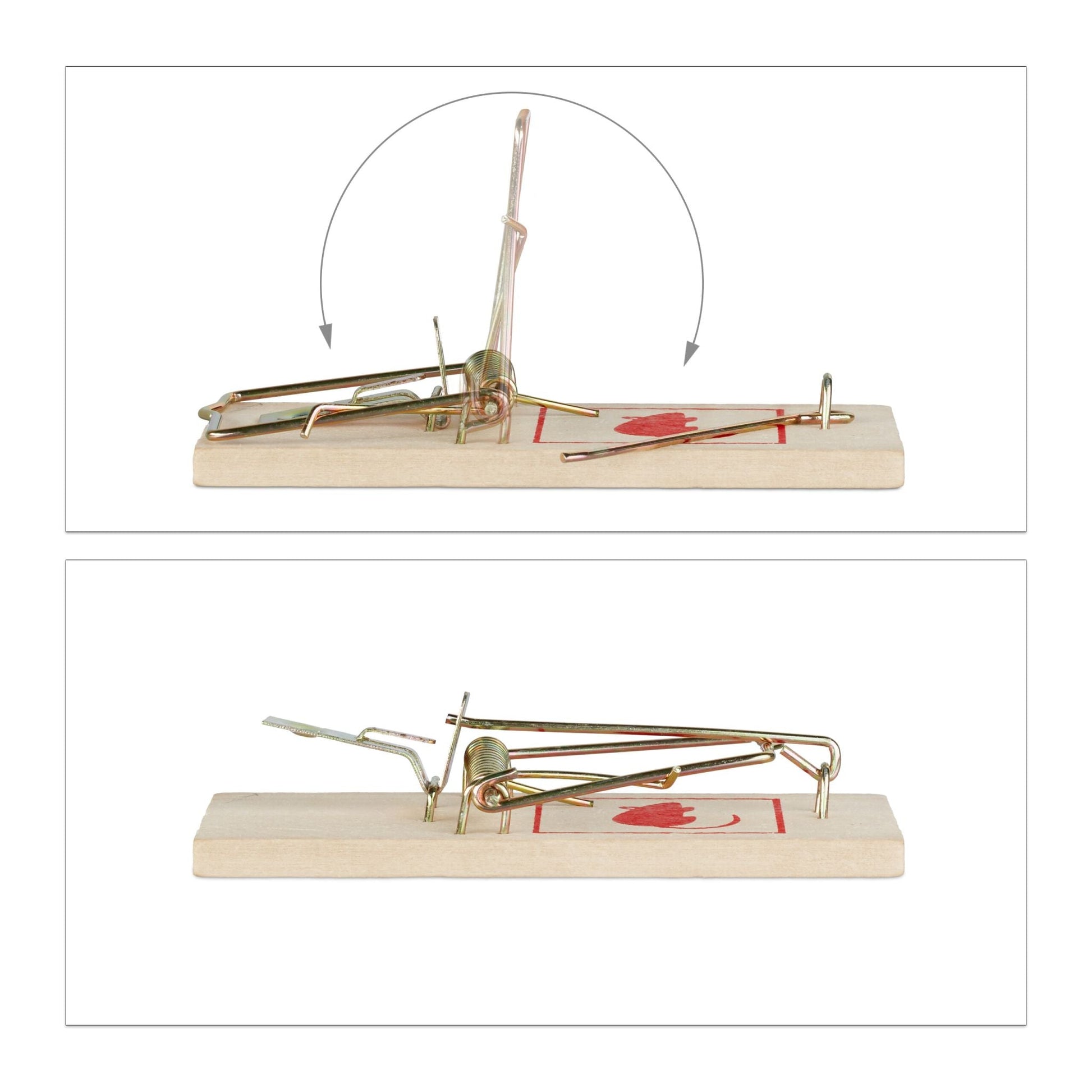 Mausefalle Holz 25er-Set Hellbraun-Kupfer-Rot von Relaxdays