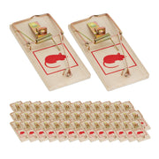 Mausefalle Holz 40er-Set Hellbraun-Kupfer-Rot von Relaxdays