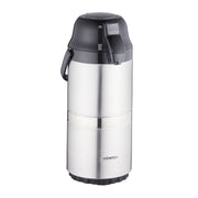 Kaffee Pumpkanne 3L Schwarz-Silber-Grau von Relaxdays