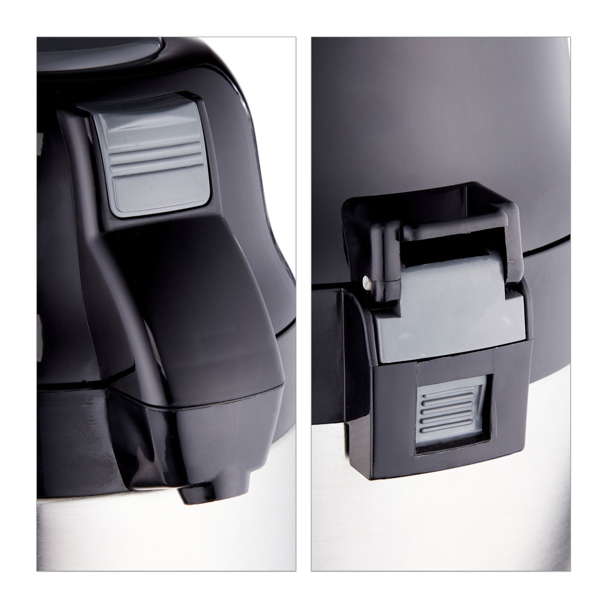 Kaffee Pumpkanne 3L Schwarz-Silber-Grau von Relaxdays