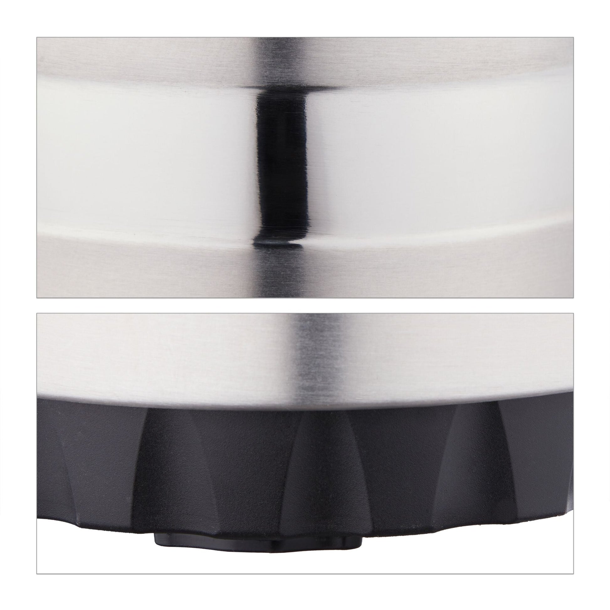 Kaffee Pumpkanne 3L Schwarz-Silber-Grau von Relaxdays