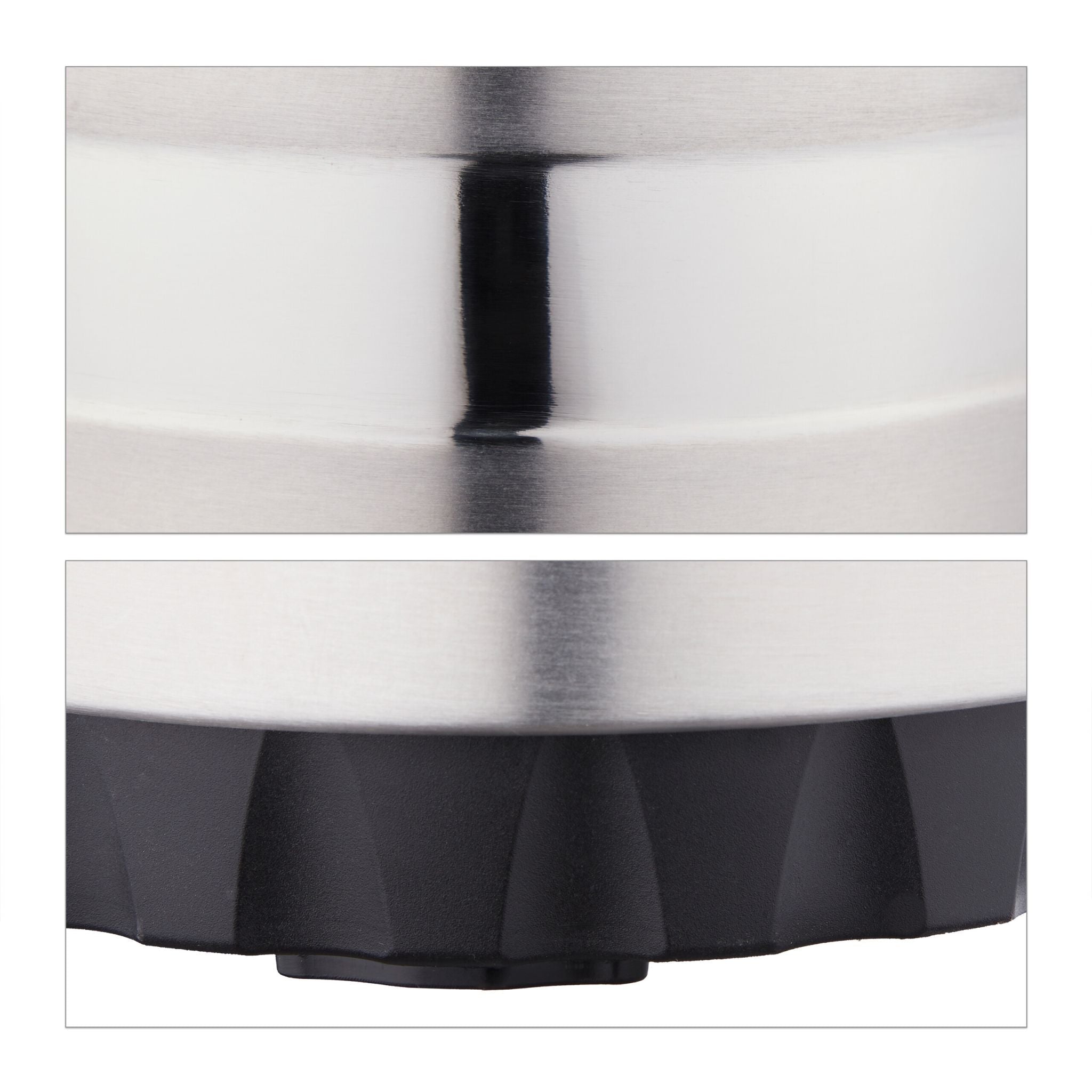 Kaffee Pumpkanne 3L Schwarz-Silber-Grau von Relaxdays