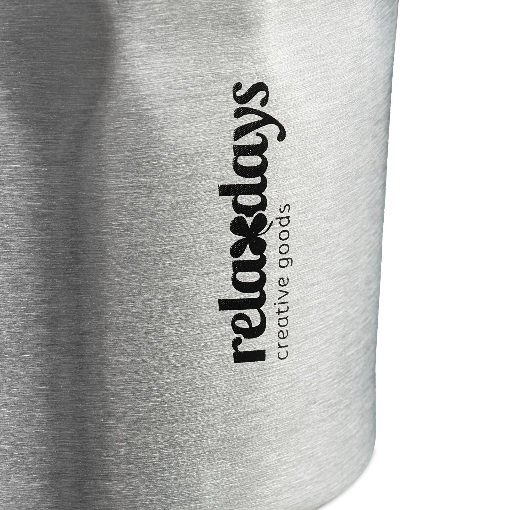 Thermobecher Edelstahl 350ml Schwarz-Silber von Relaxdays