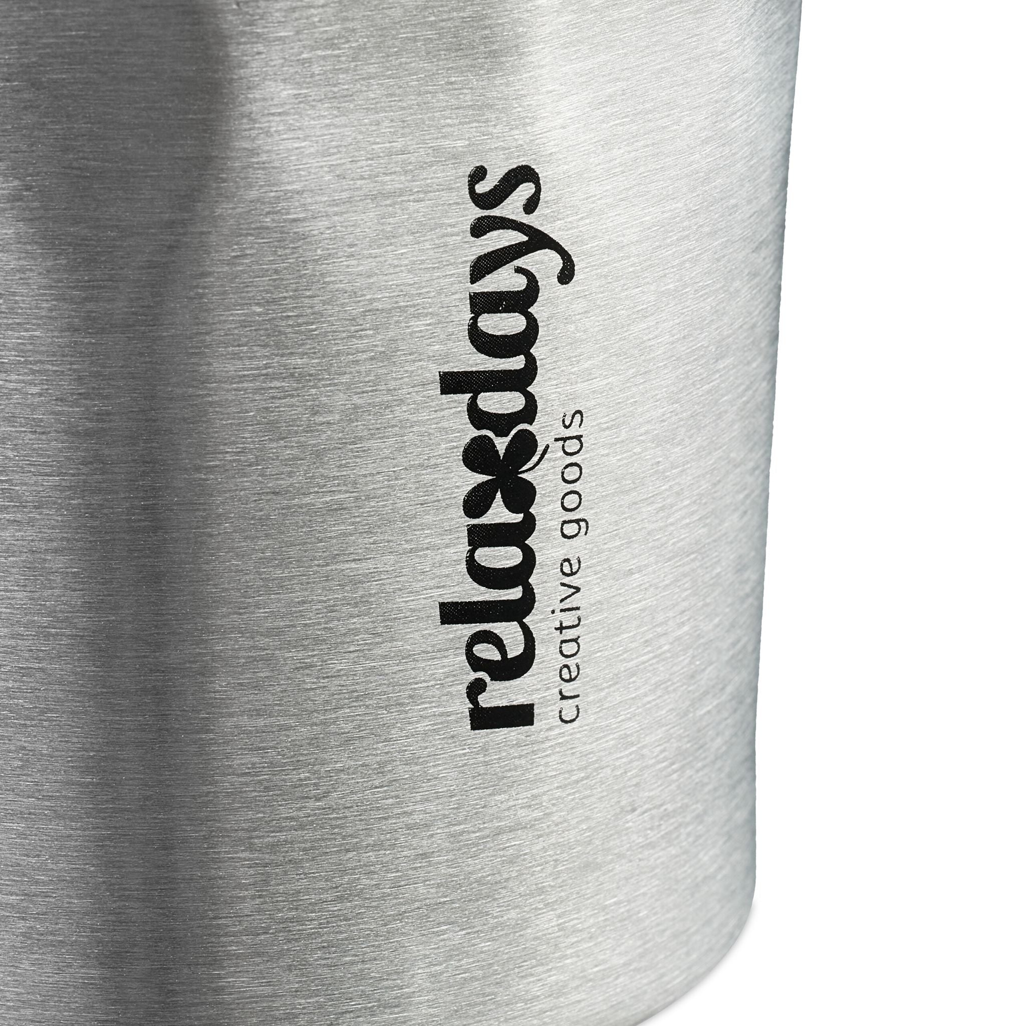 Thermobecher Edelstahl 350ml Schwarz-Silber von Relaxdays