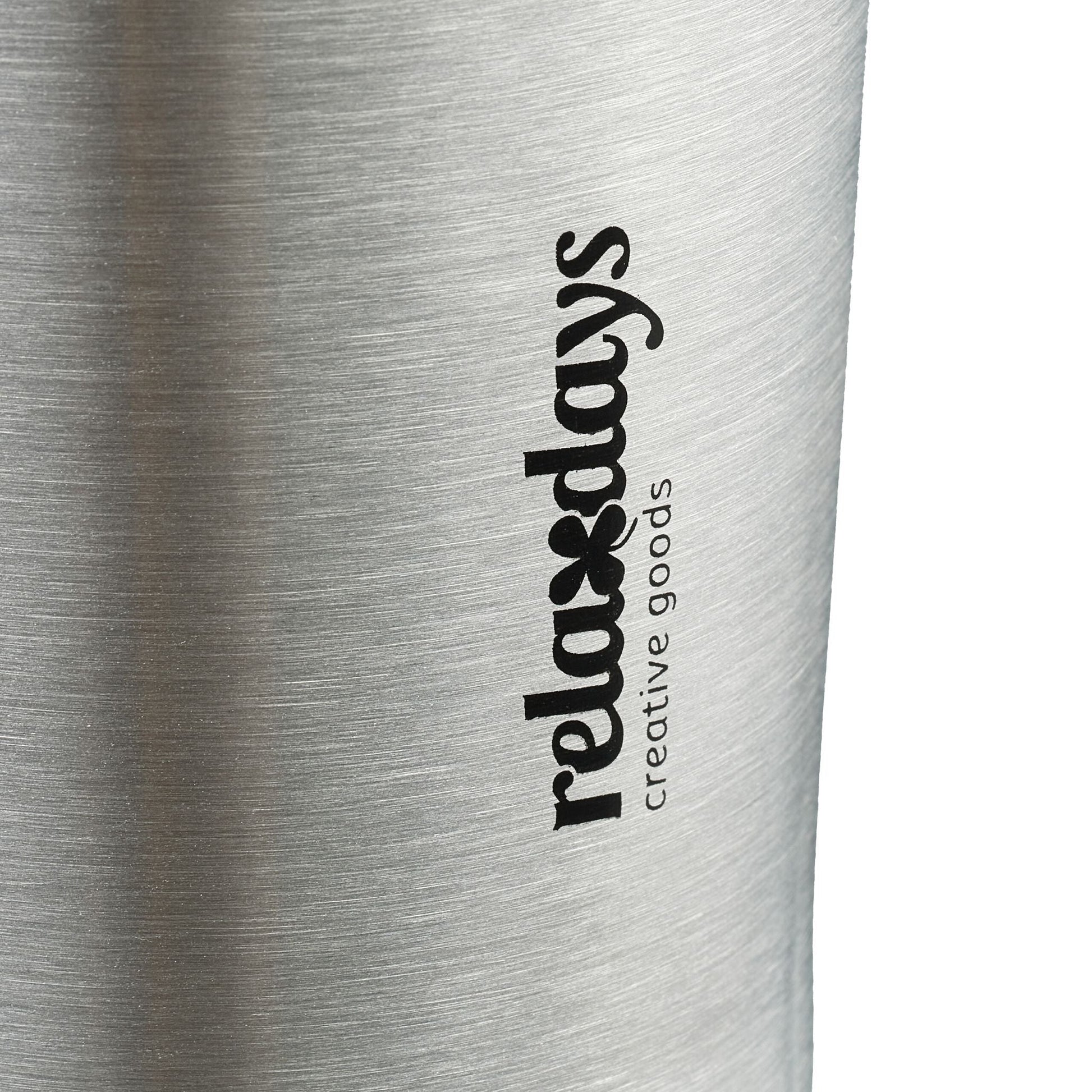 Thermobecher Edelstahl 400ml Schwarz-Silber von Relaxdays