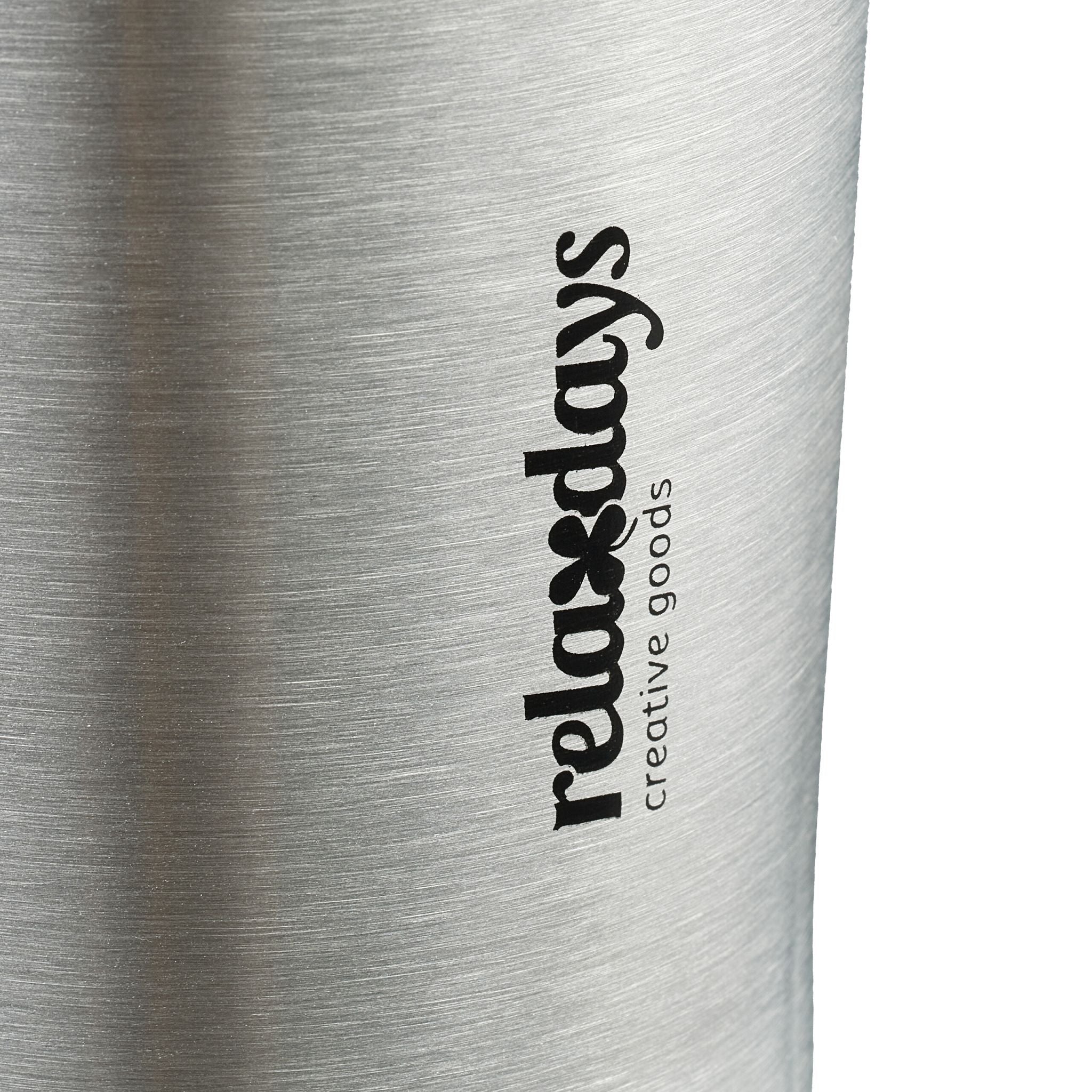 Thermobecher Edelstahl 400ml Schwarz-Silber von Relaxdays