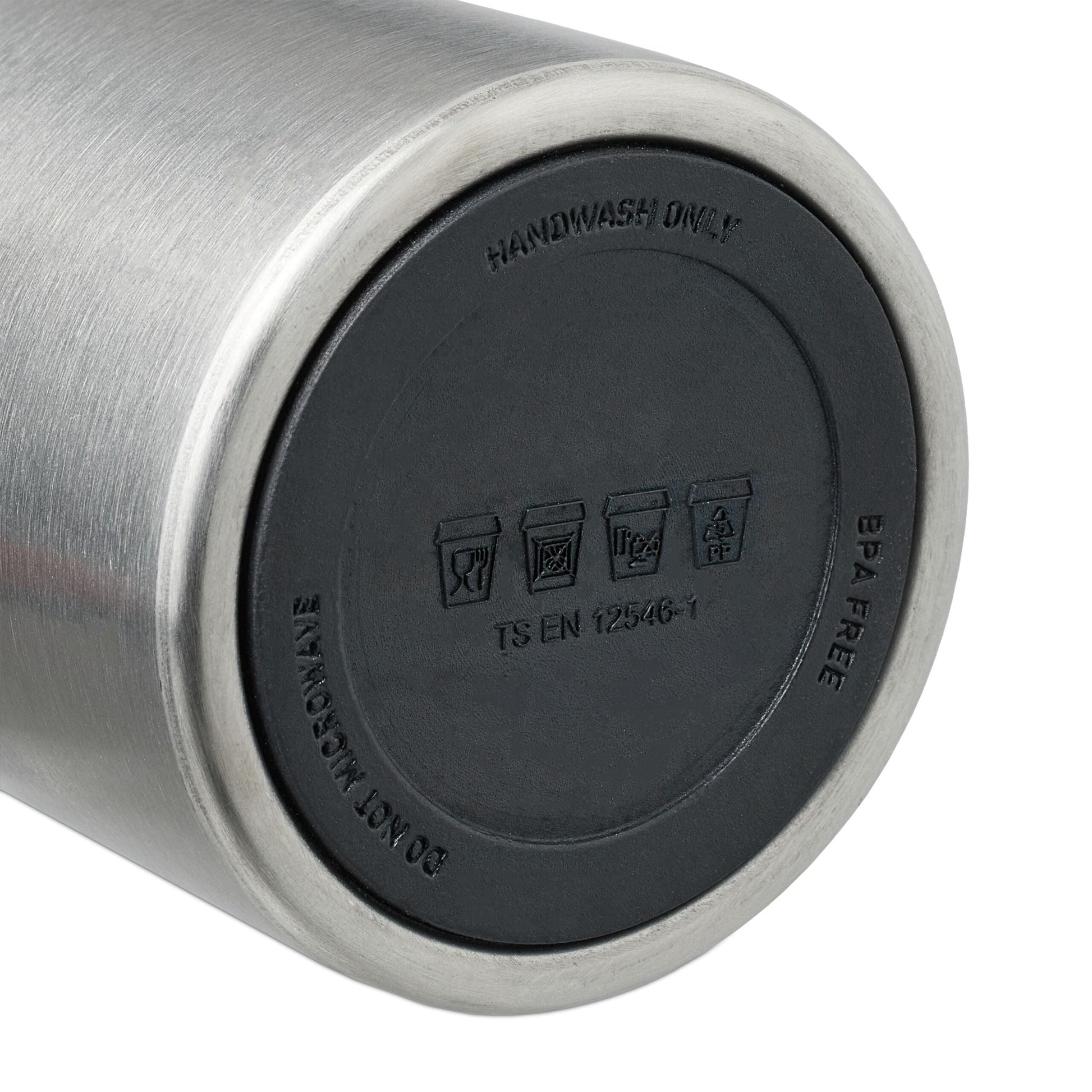Thermobecher Edelstahl 400ml Schwarz-Silber von Relaxdays