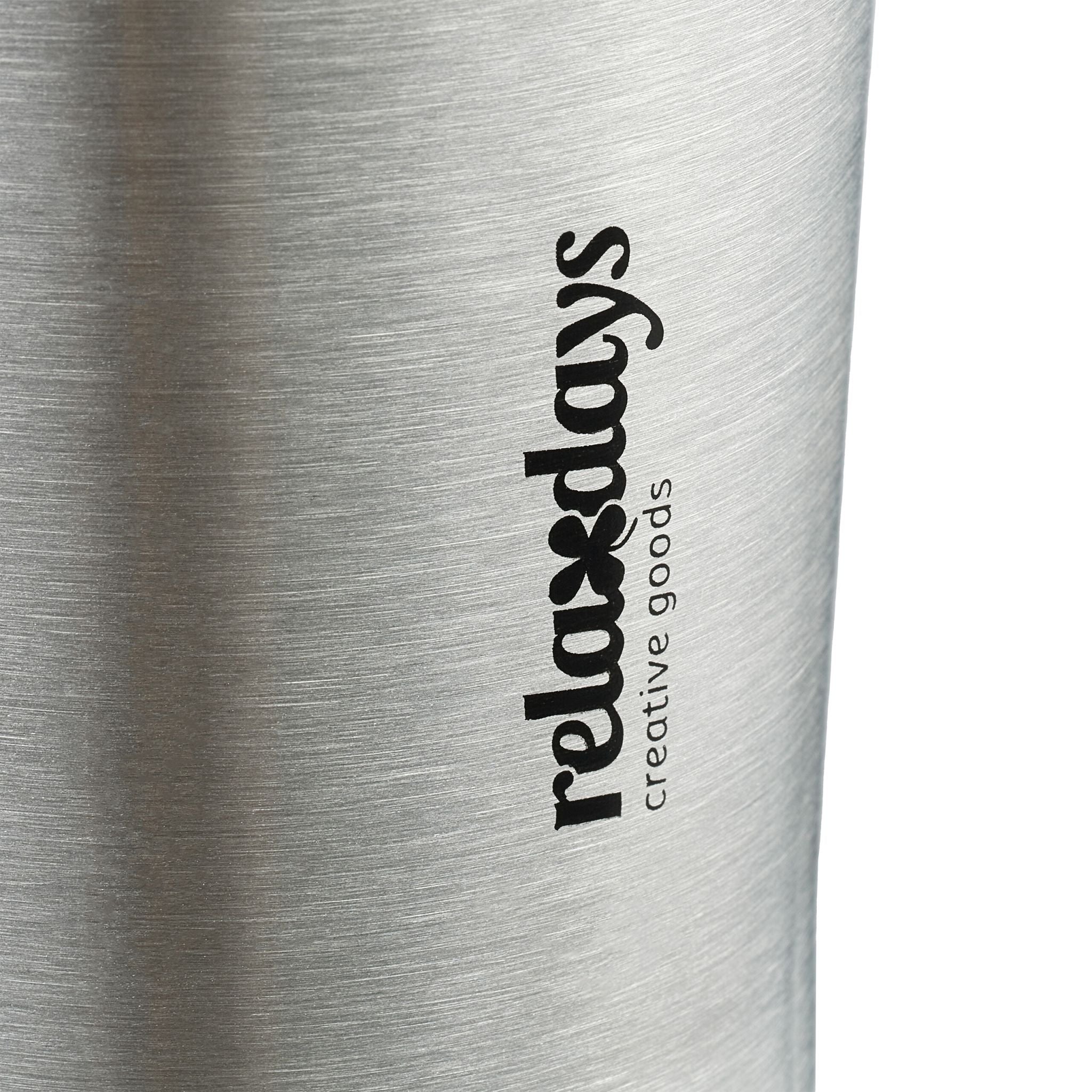 Thermobecher Edelstahl 400ml Schwarz-Silber von Relaxdays
