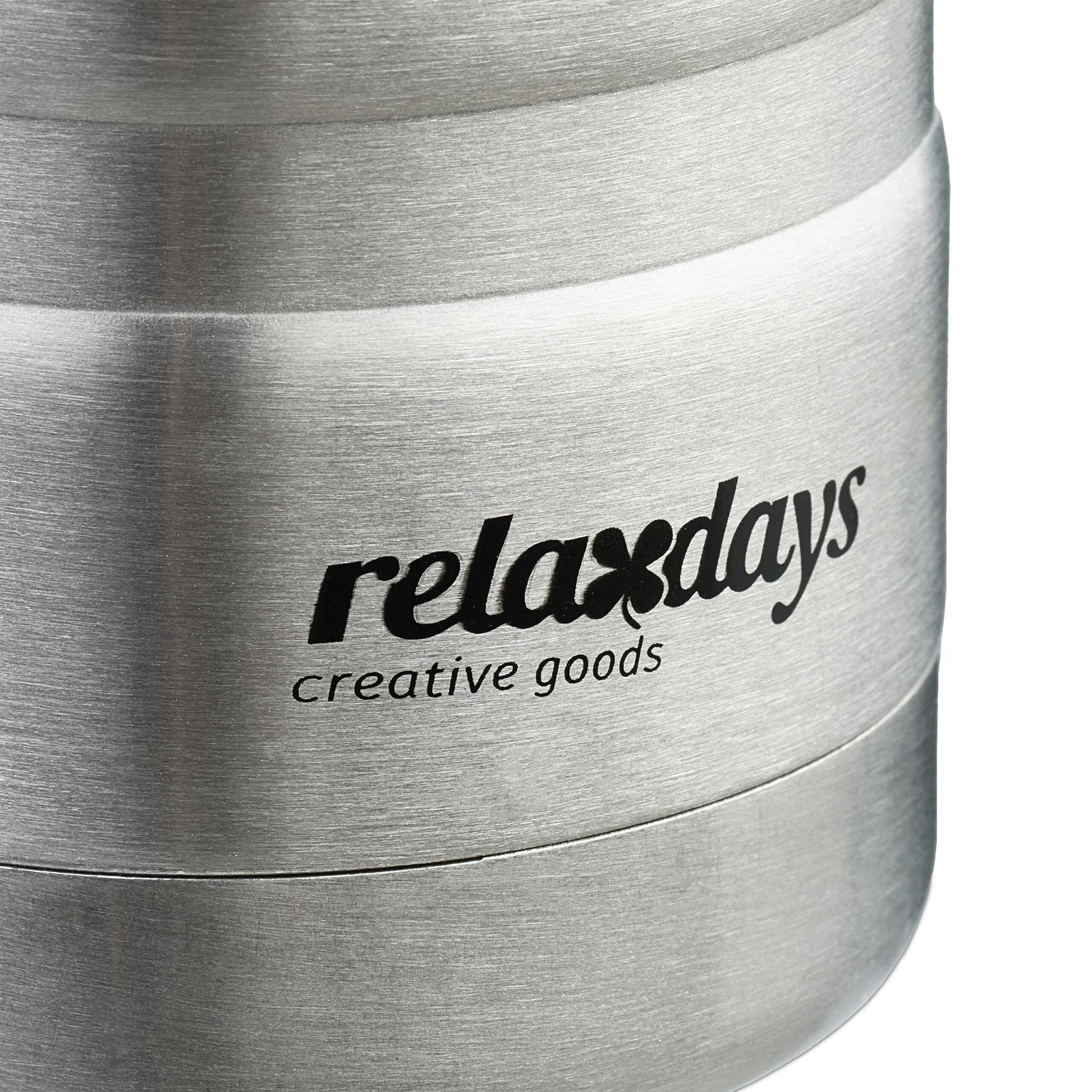 Trinkflasche Edelstahl 400ml Silber von Relaxdays