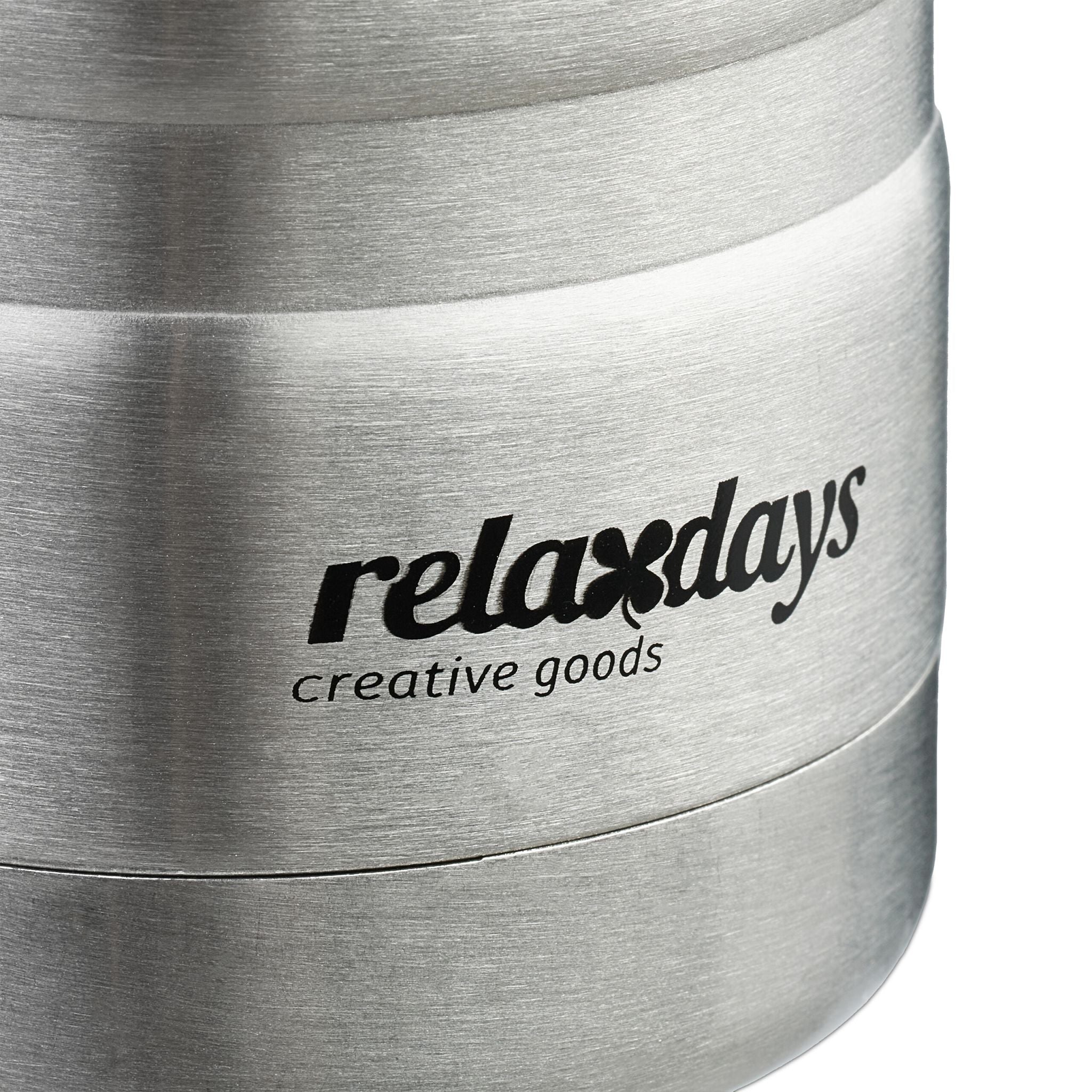 Trinkflasche Edelstahl 400ml Silber von Relaxdays