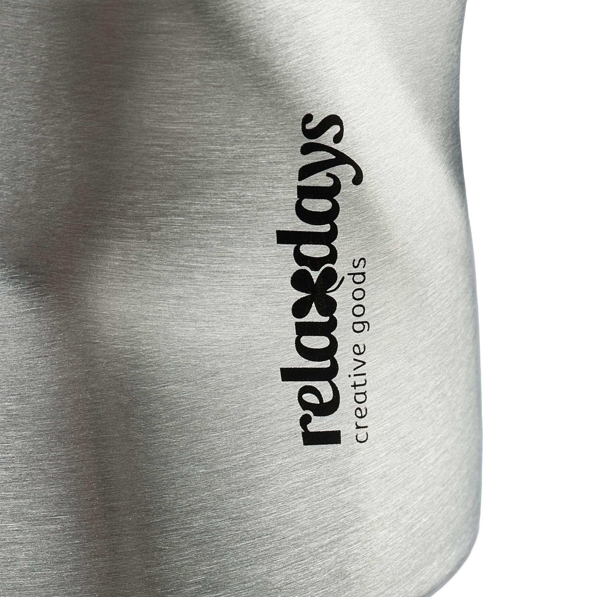 Thermobecher Edelstahl 500ml Schwarz-Silber von Relaxdays