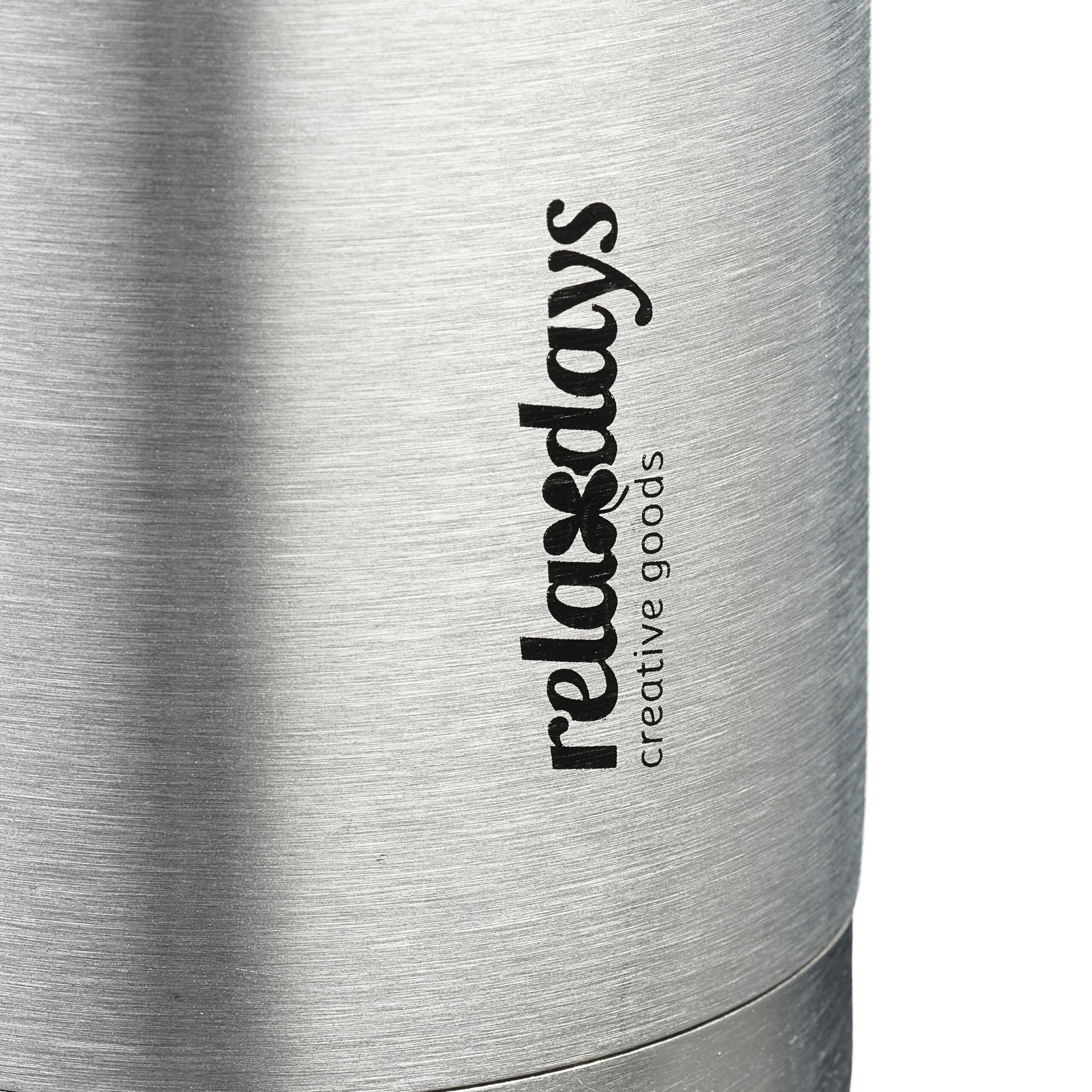 Trinkflasche Edelstahl 500ml Silber von Relaxdays