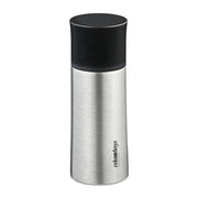 Trinkflasche Edelstahl 300ml mit Becher Schwarz-Silber von Relaxdays