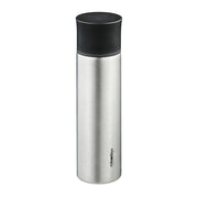 Trinkflasche Edelstahl 750ml mit Becher Schwarz-Silber von Relaxdays