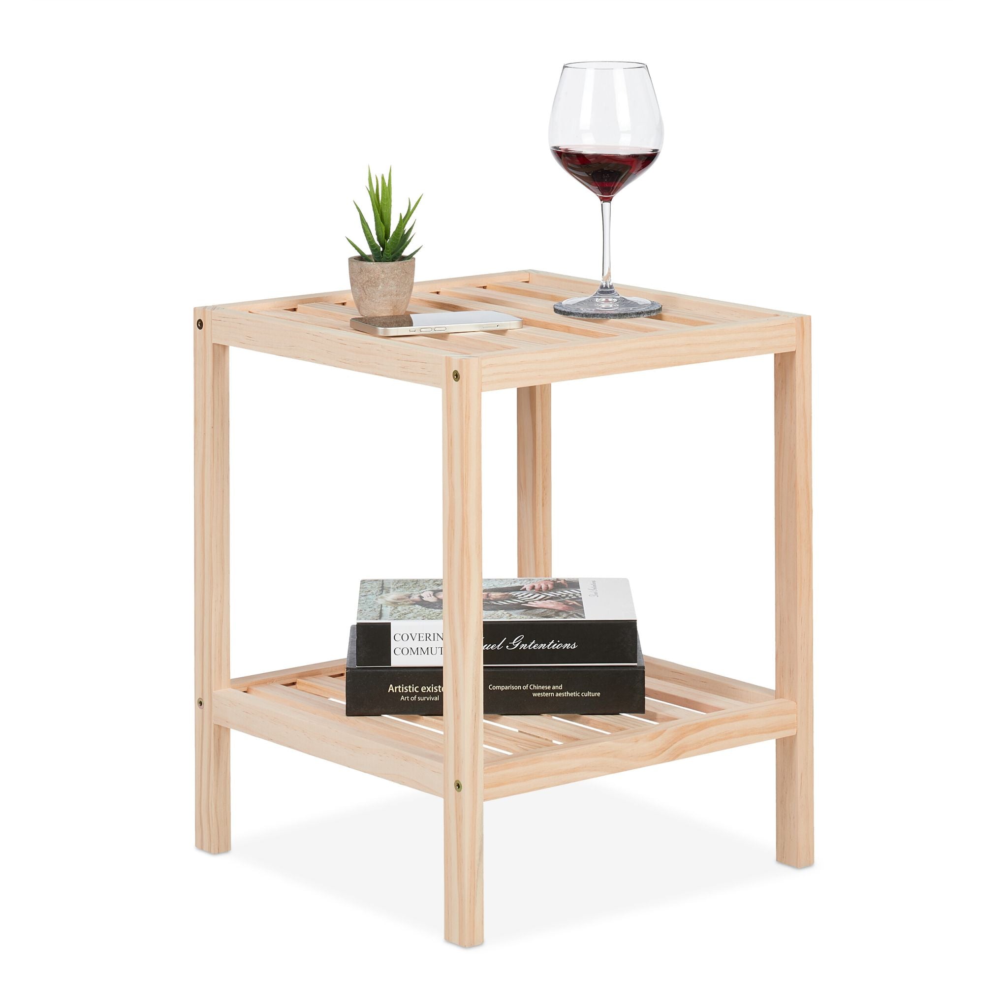 Beistelltisch Holz Hellbraun von Relaxdays