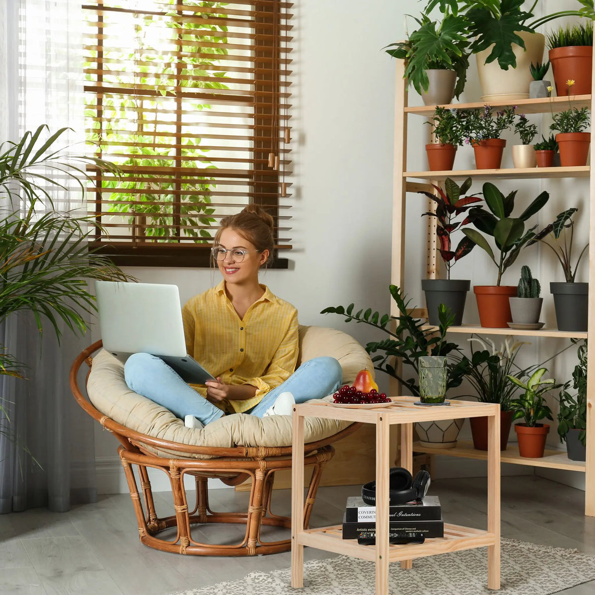 Beistelltisch Holz Hellbraun von Relaxdays