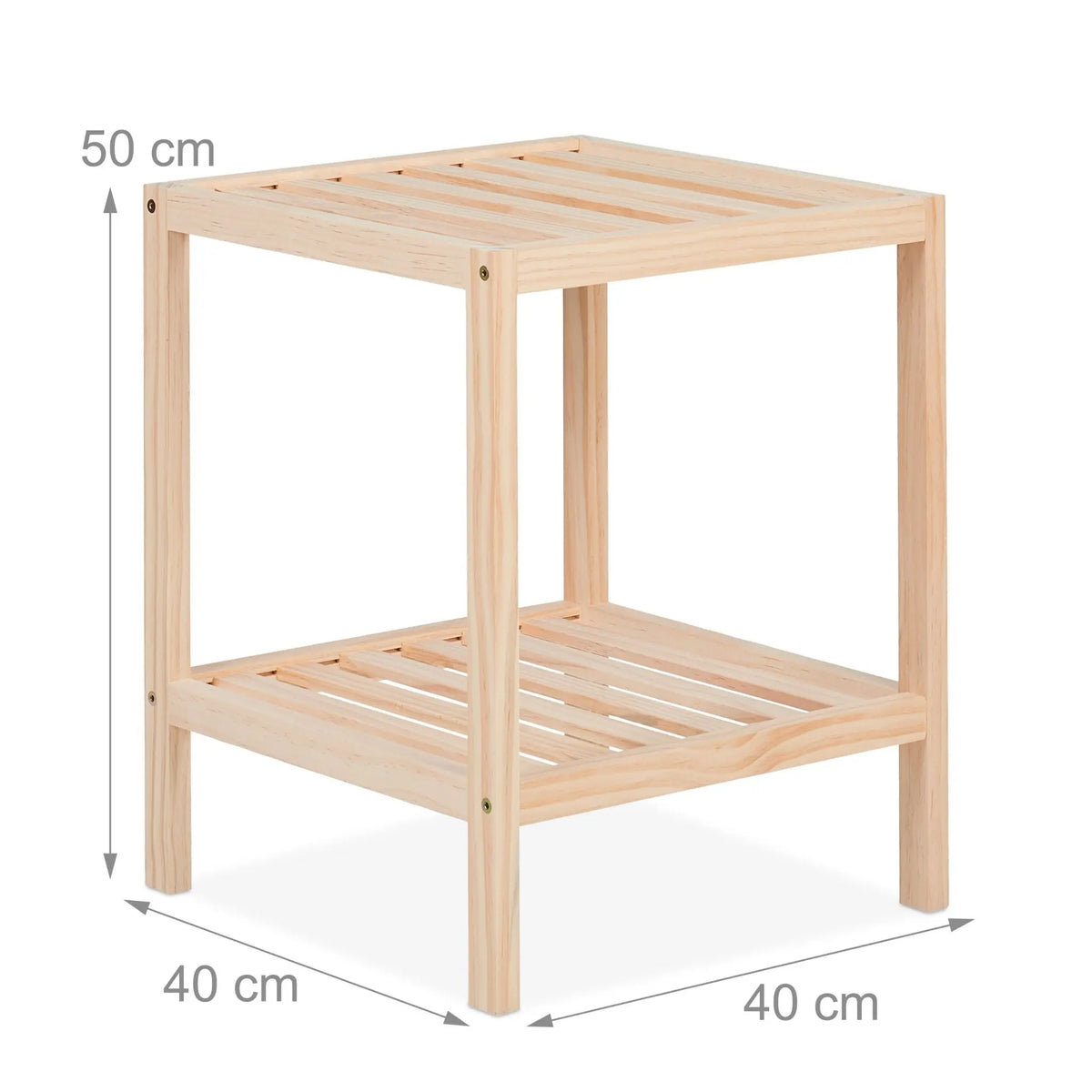 Beistelltisch Holz Hellbraun von Relaxdays