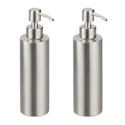 Seifenspender Edelstahl 300 ml 2er-Set Silber von Relaxdays