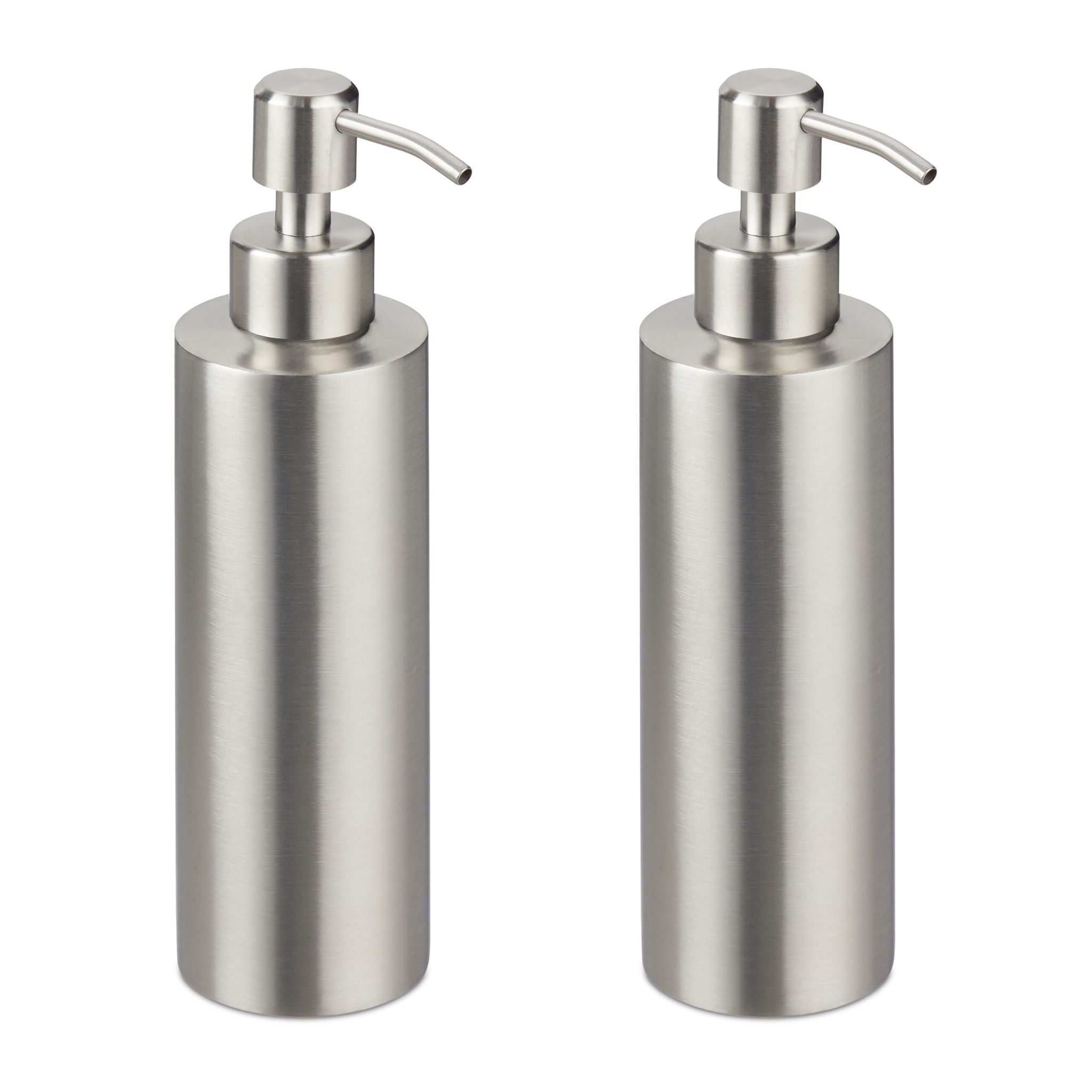 Seifenspender Edelstahl 300 ml 2er-Set Silber von guteszeug.ch