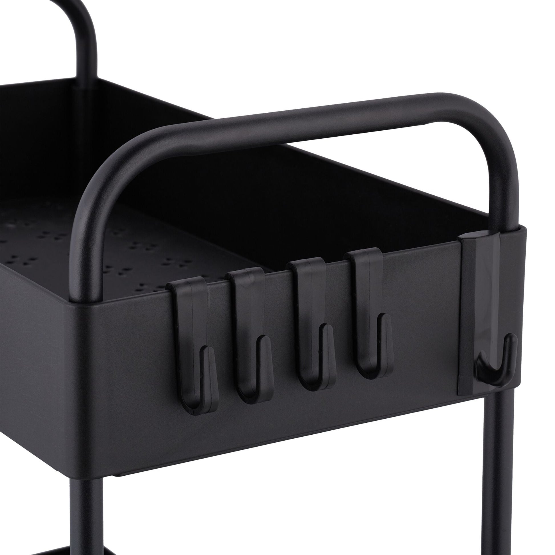 Unter Waschbecken Regal mit 2 Ablagen Schwarz von Relaxdays