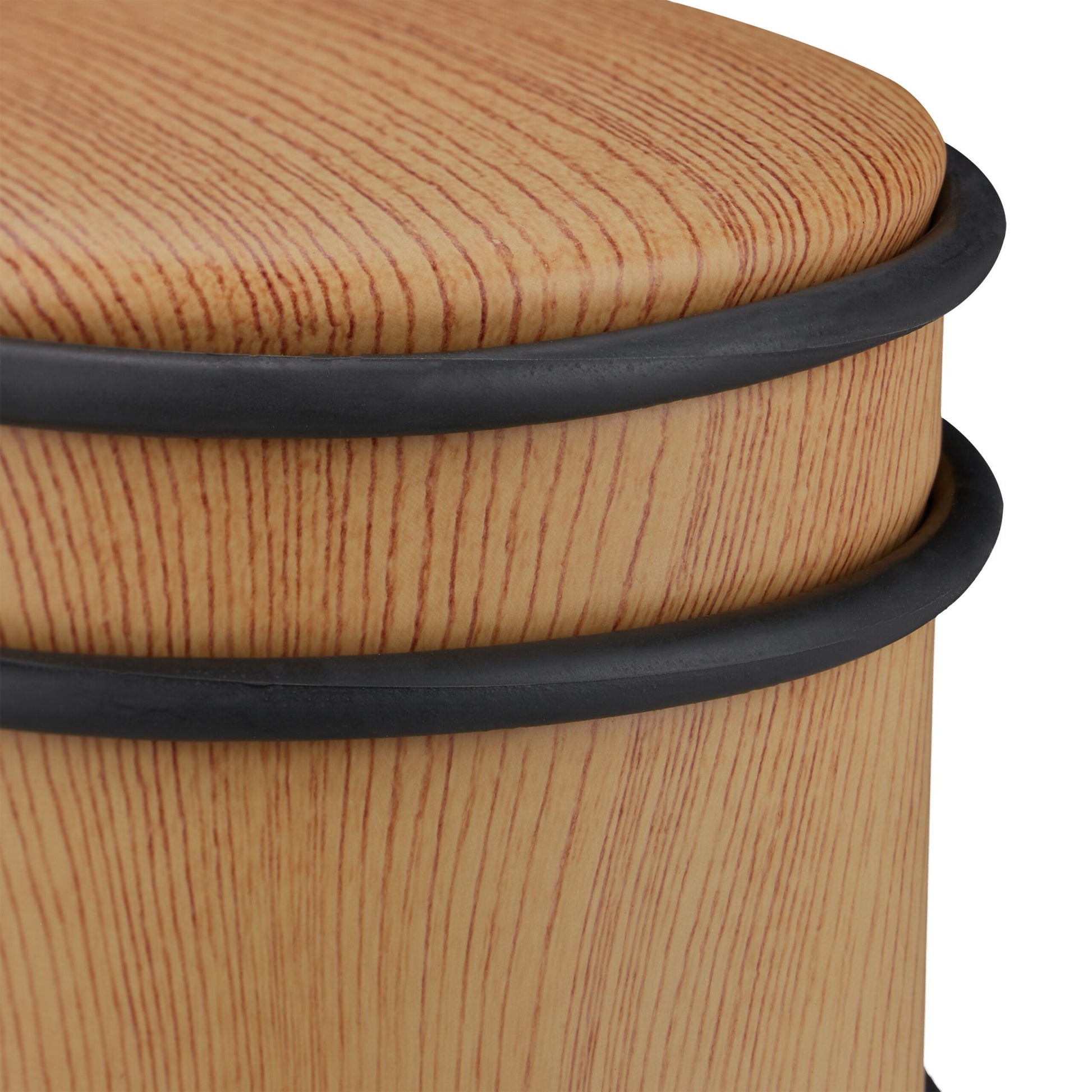 Türstopper Holzoptik 2er-Set Hellbraun-Schwarz von Relaxdays