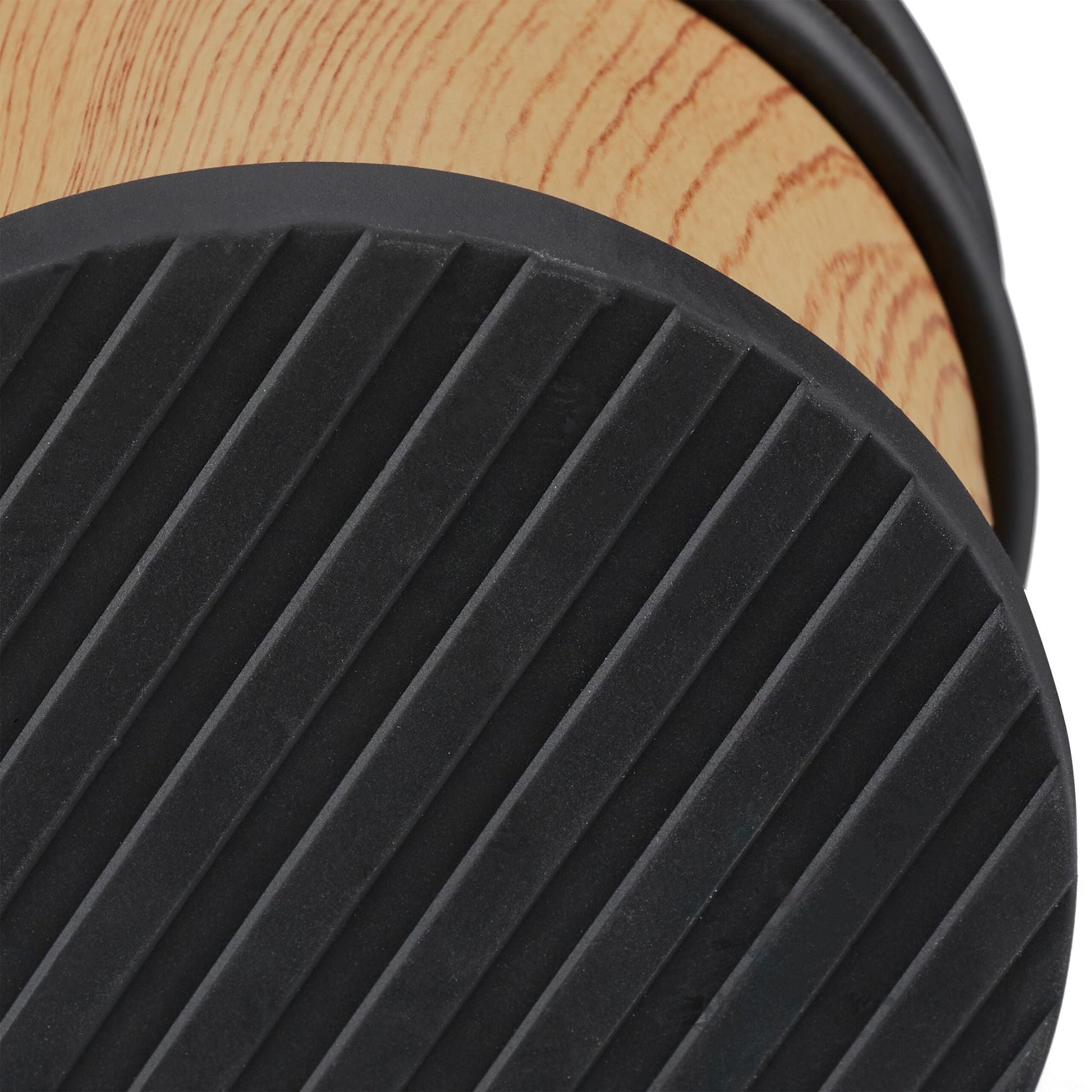 Türstopper Holzoptik 2er-Set Hellbraun-Schwarz von Relaxdays