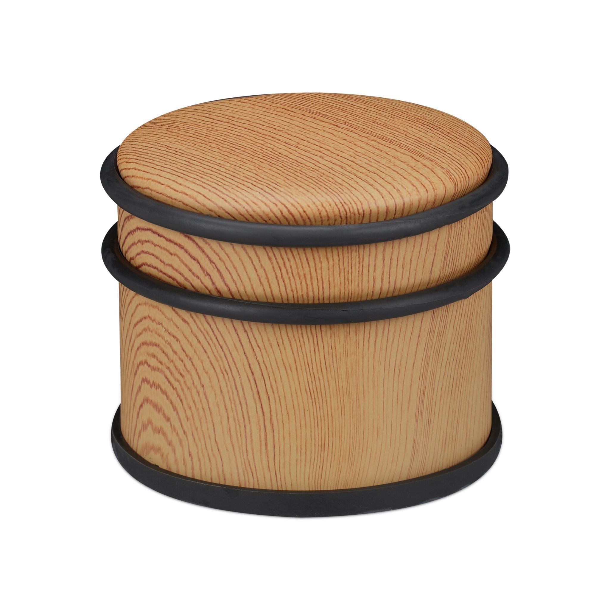Türstopper Holzoptik 2er-Set Hellbraun-Schwarz von Relaxdays