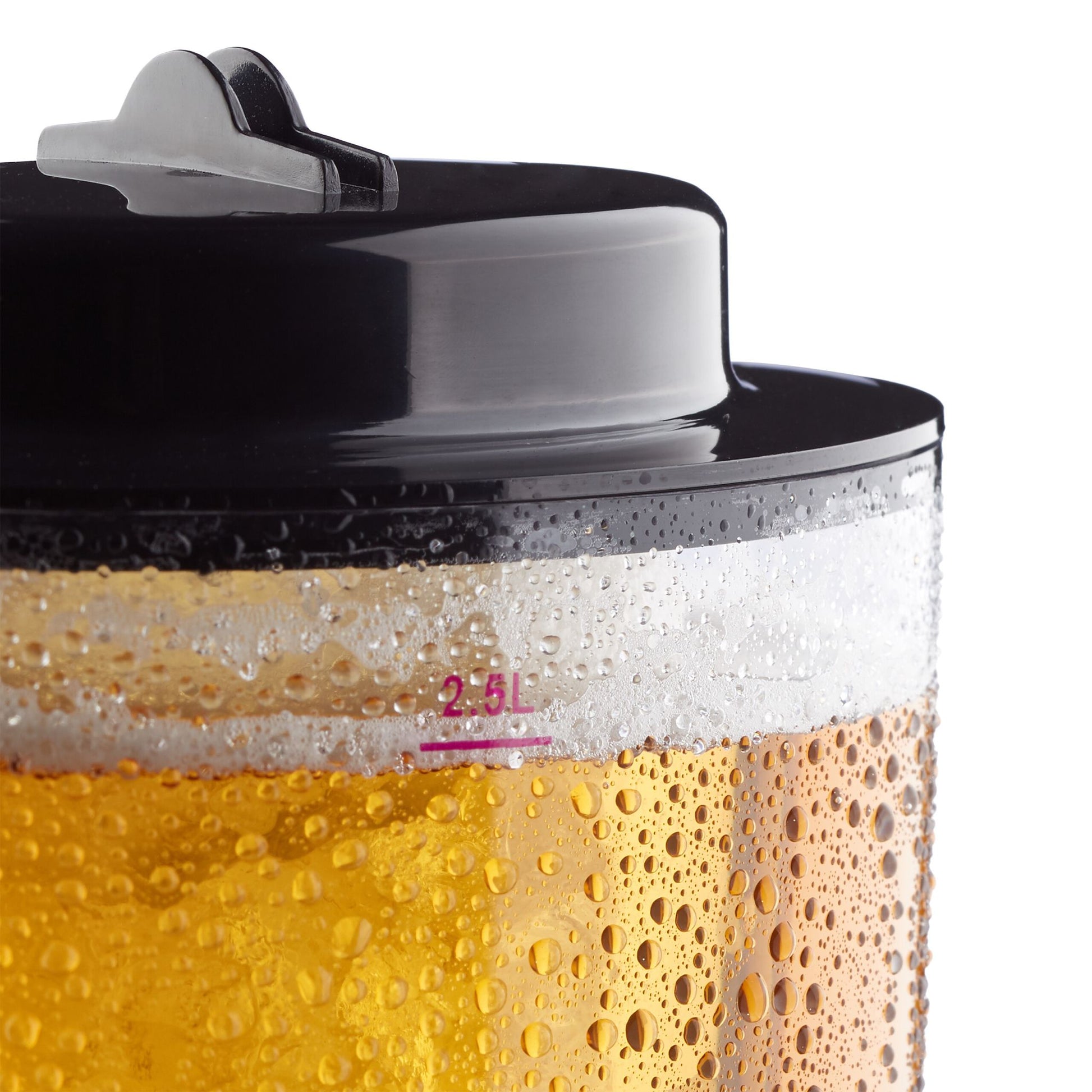 Biersäule mit 20 Bierbechern Blau-Schwarz-Transparent von Relaxdays