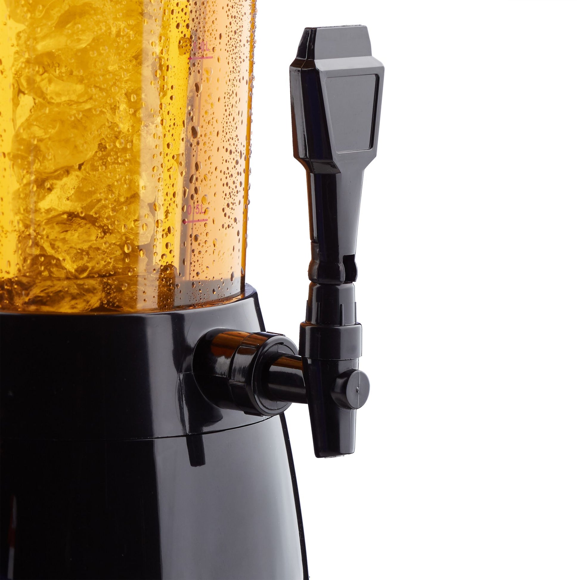 Biersäule mit 20 Bierbechern Blau-Schwarz-Transparent von Relaxdays