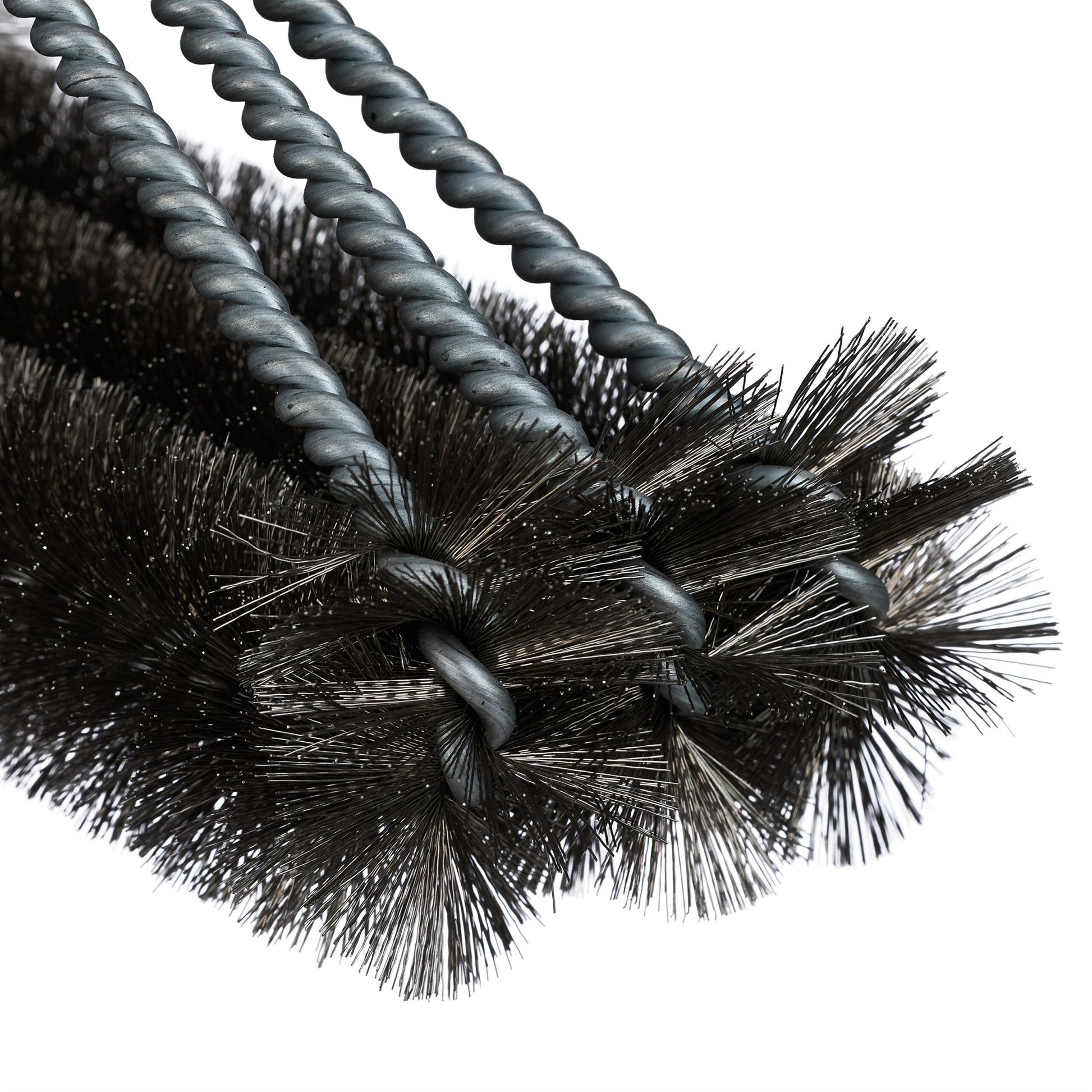Grillbürste Edelstahl 2er-Set Schwarz-Silber von Relaxdays