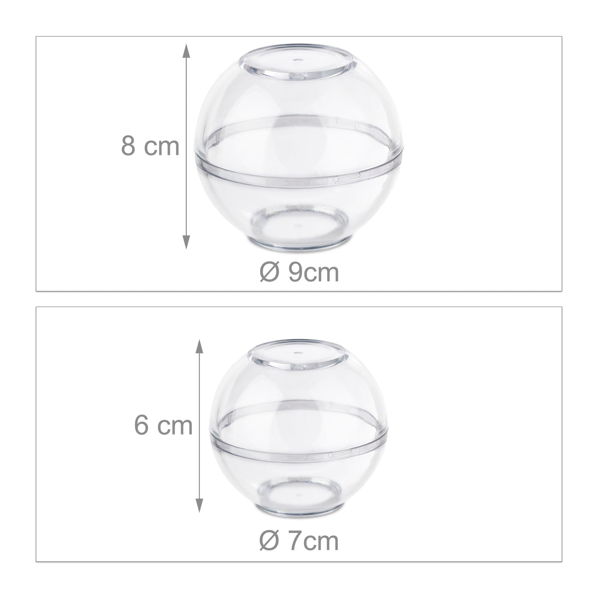 Frischhaltekugeln 6er-Set Transparent von Relaxdays