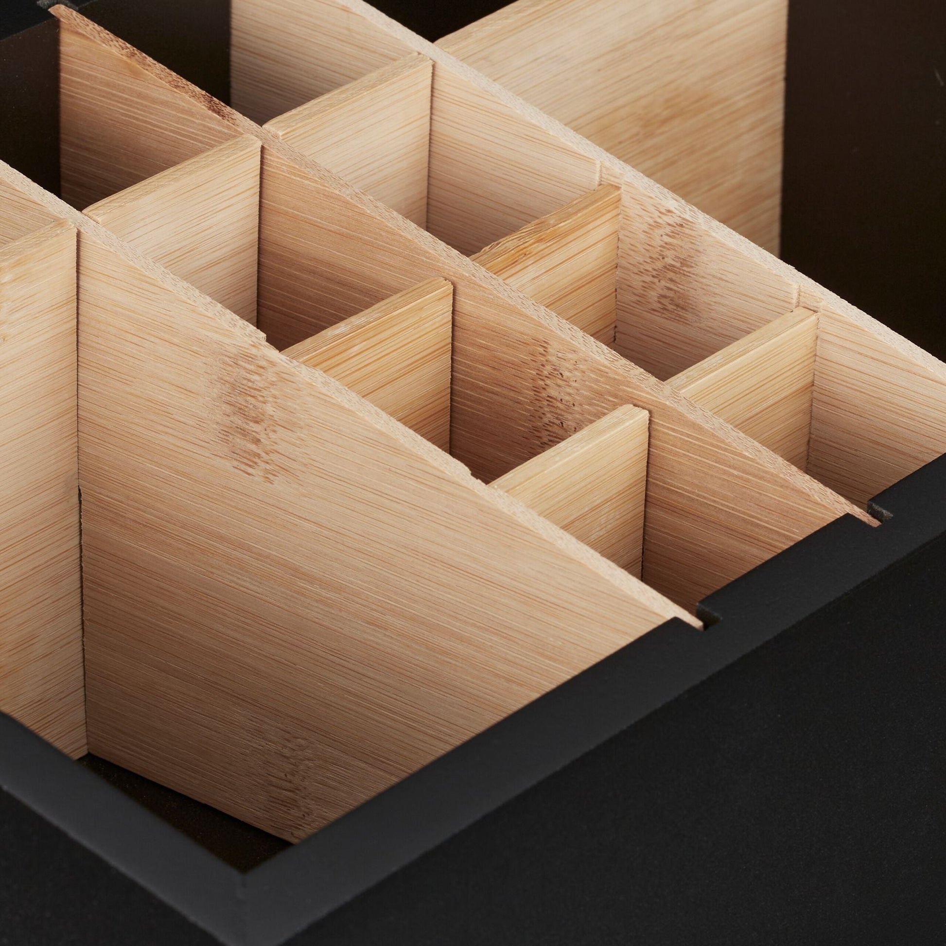 Schreibtisch Organizer 12 Fächer Hellbraun-Schwarz von Relaxdays