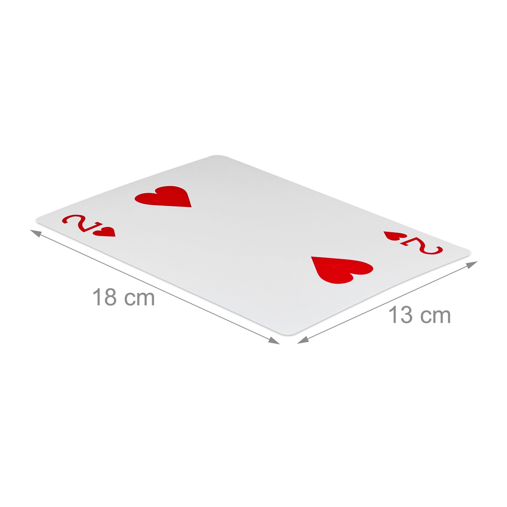Jumbo Spielkarten 2 Decks Weiss-Rot-Schwarz von Relaxdays