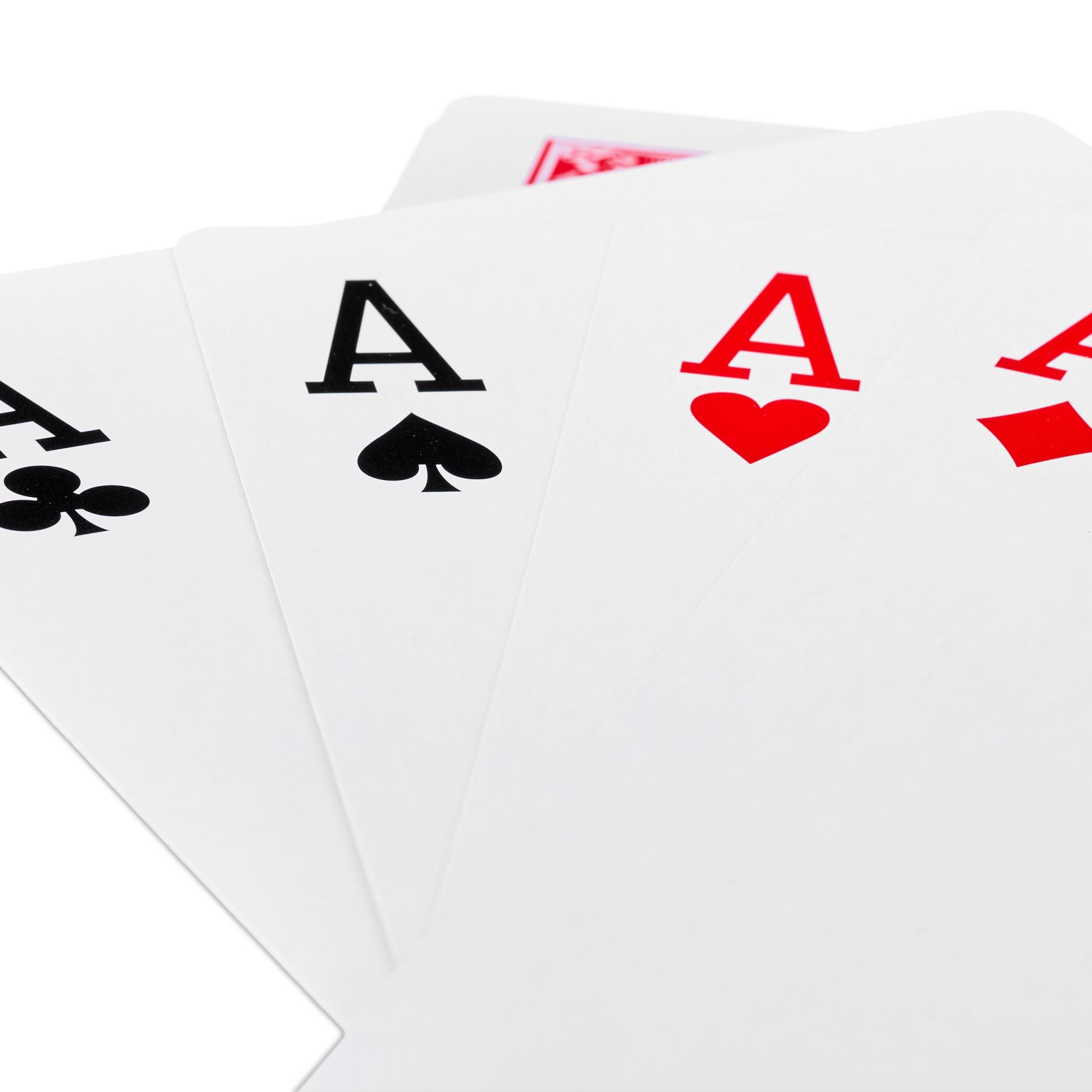 Jumbo Spielkarten 2 Decks Weiss-Rot-Schwarz von Relaxdays