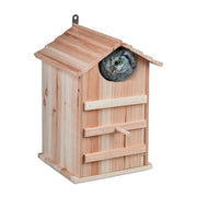 Eulen Nistkasten Holz Hellbraun von Relaxdays